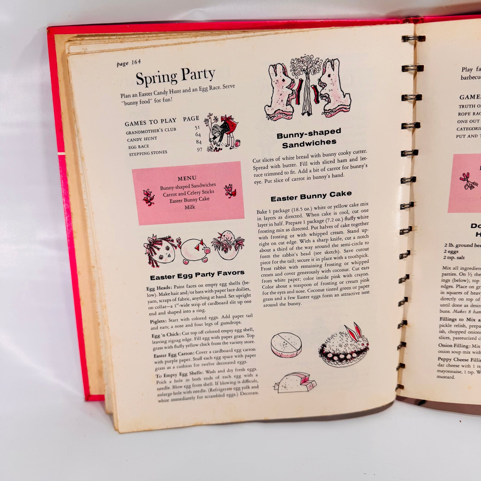 Two Vintage Betty Crocker Books Bundle: Parties for Children (1972) & Cookbooks for Boys and Girls (1976), Hardcover with Spiral Metal Bindings