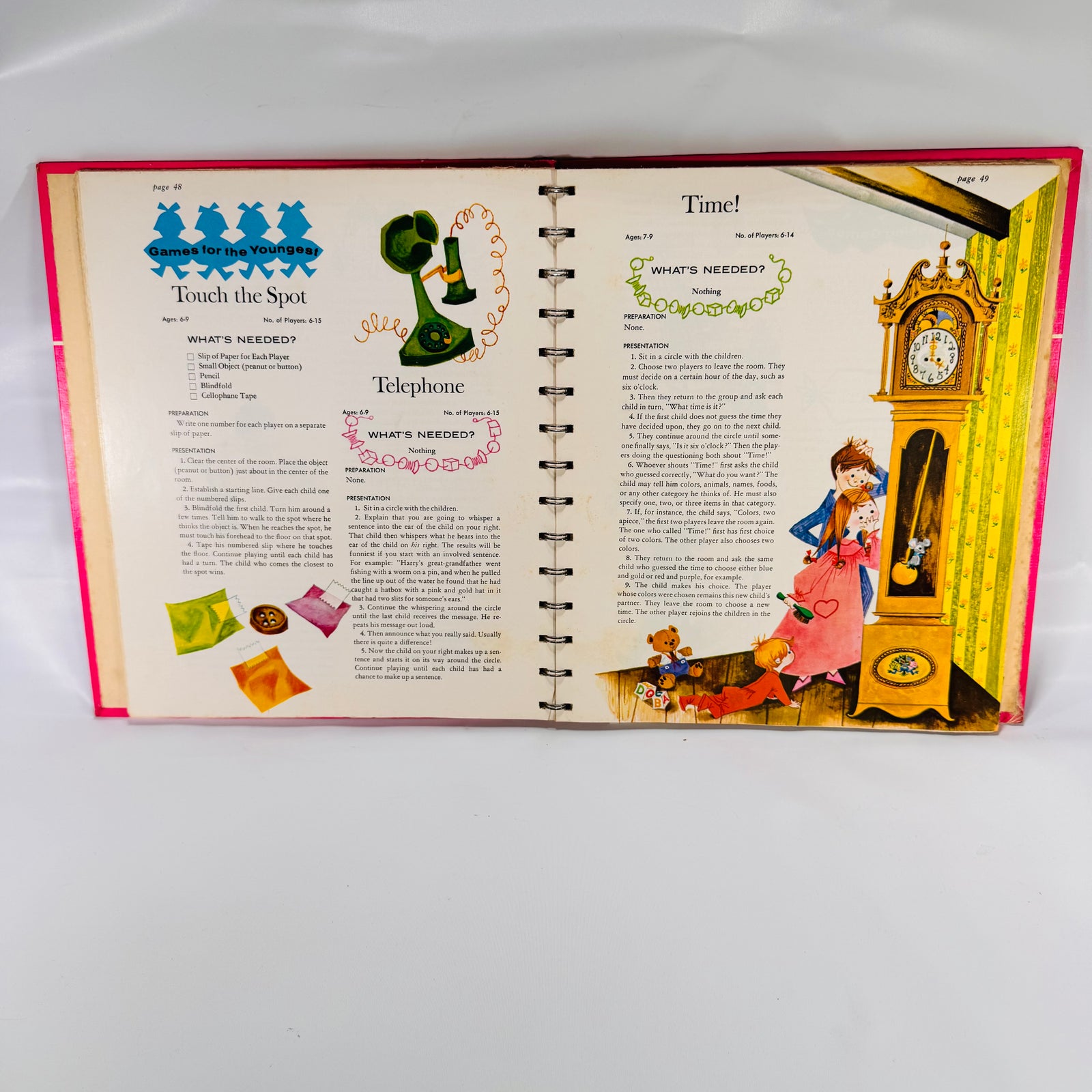 Two Vintage Betty Crocker Books Bundle: Parties for Children (1972) & Cookbooks for Boys and Girls (1976), Hardcover with Spiral Metal Bindings
