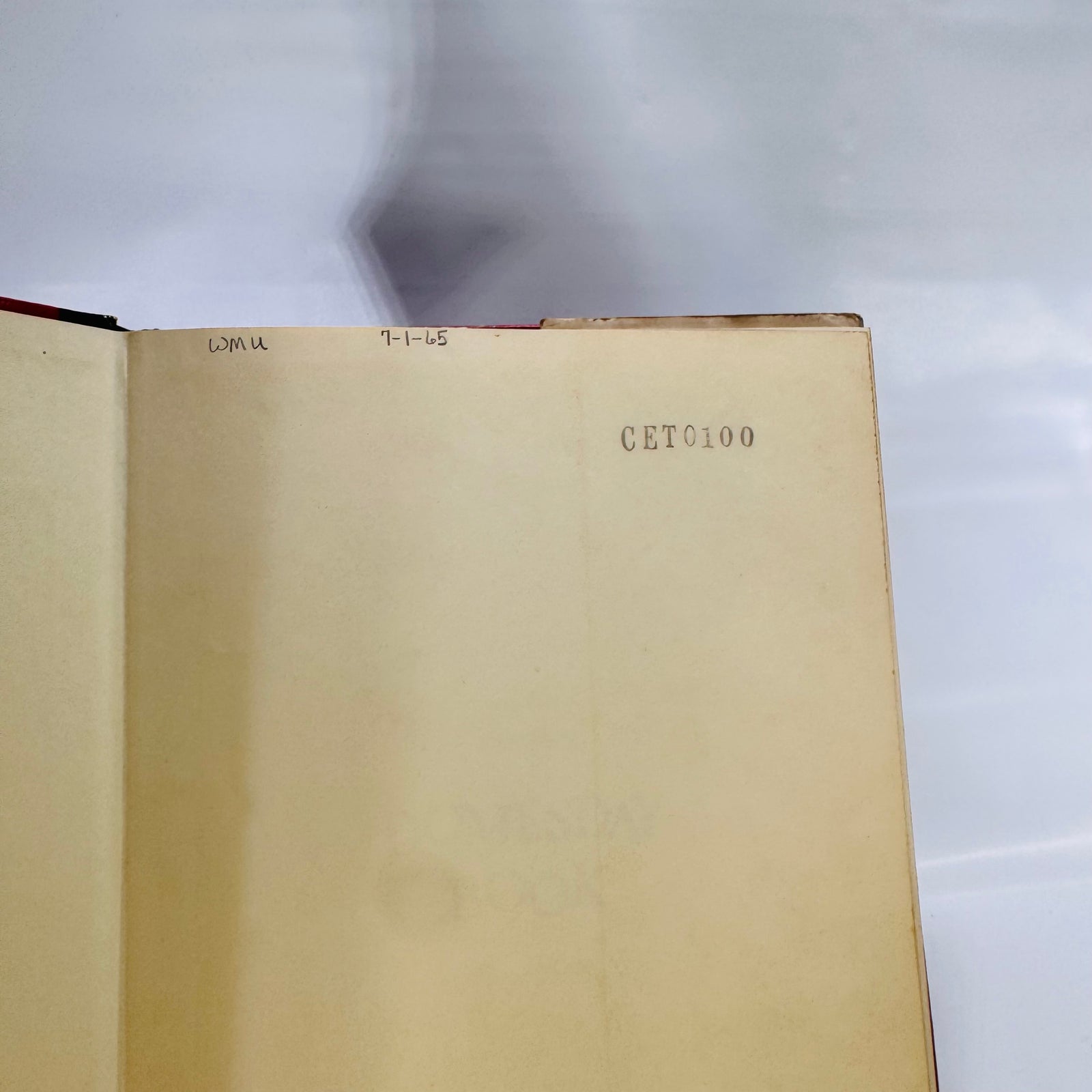 Ed Fisher's Domesday Book 1961 front endpaper with pencil notes