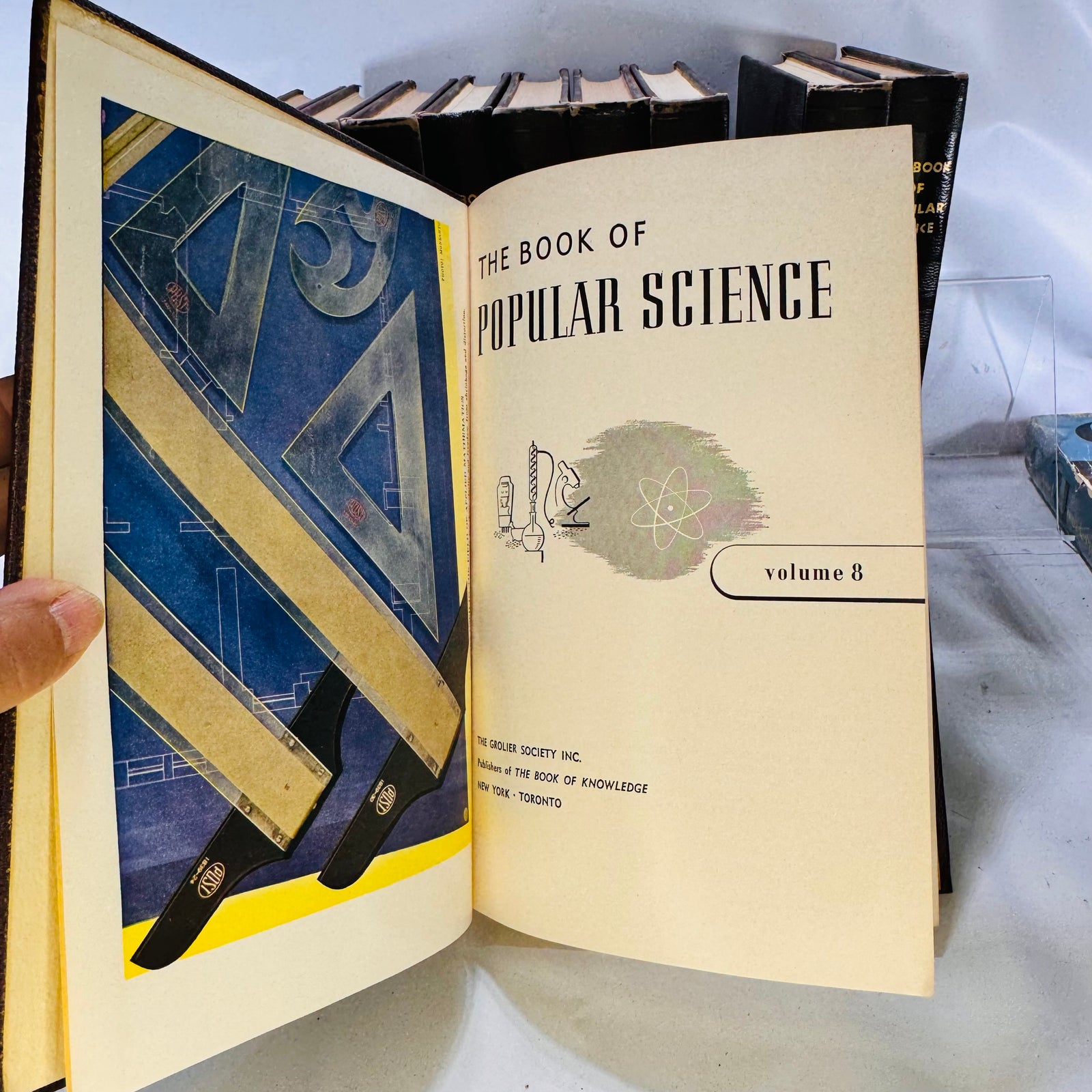 The Book of Popular Science Set by The Grolier Society Inc. 1954 Ten Volumes Hardcover