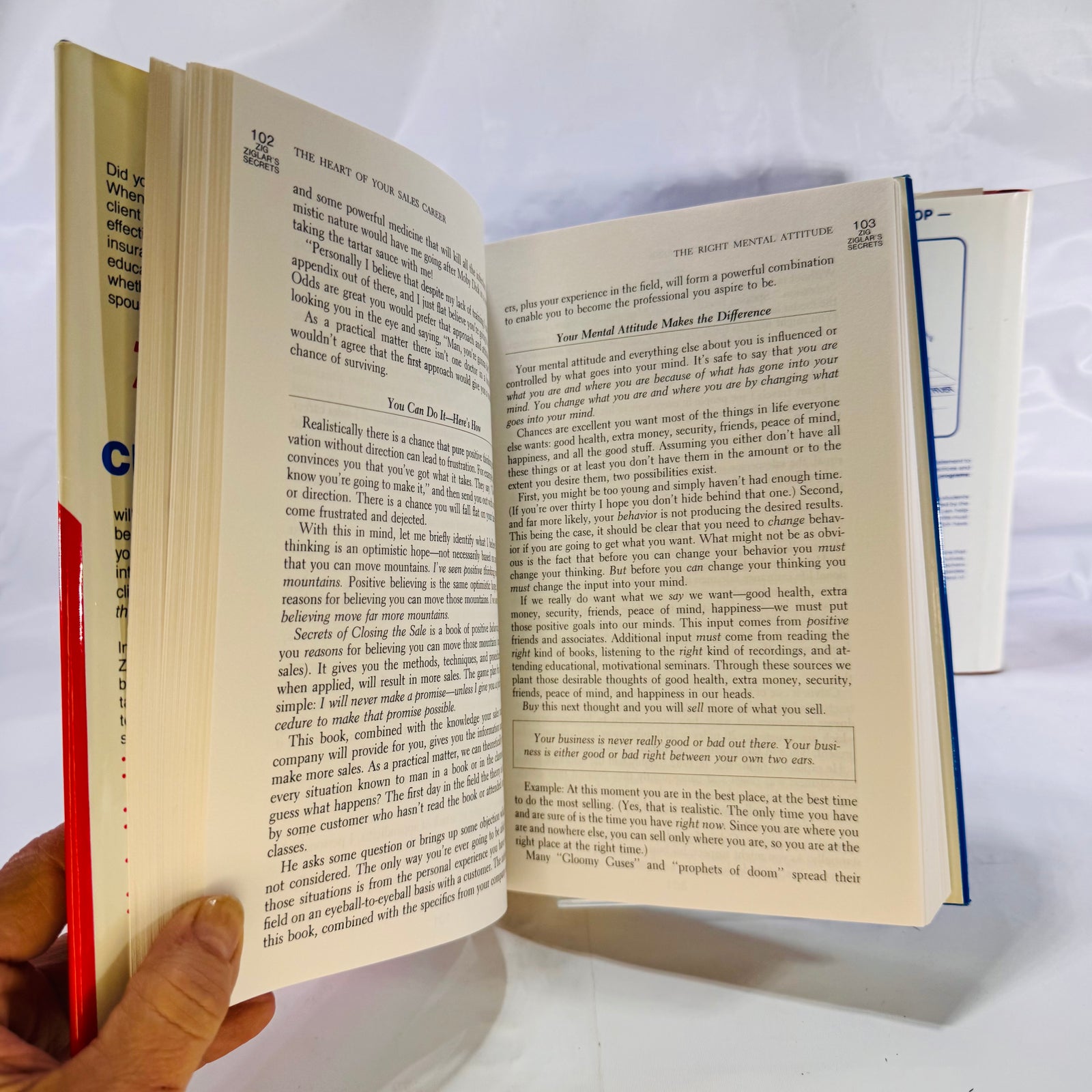 Two Vintage Zig Ziglar Hardcover Books: "See You At the Top" (1988) & "Secrets of Closing the Sale" (1984)