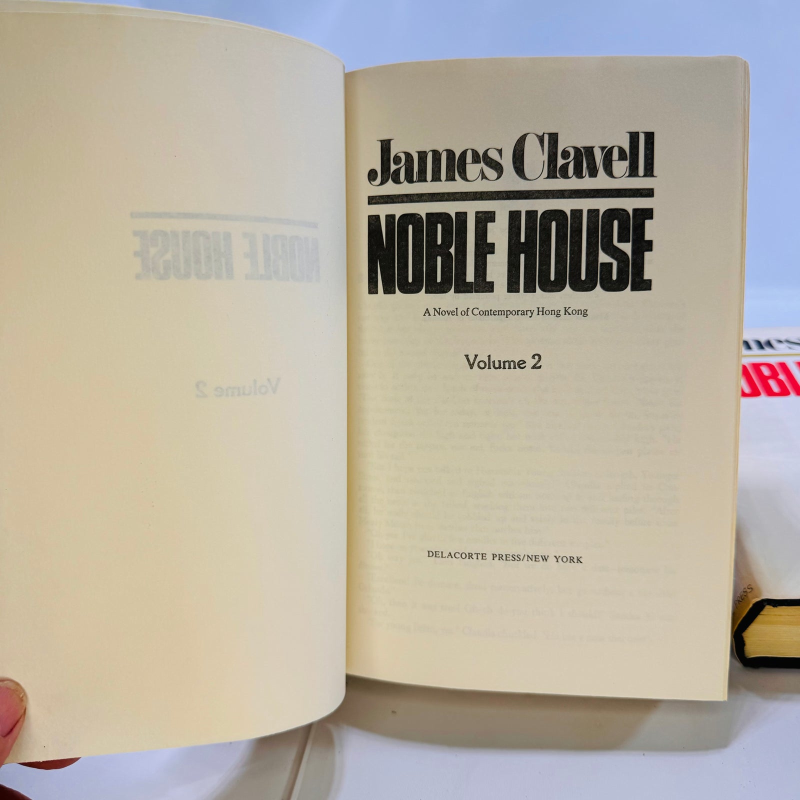 Noble House Volume One & Two by James Clavell 1981 Delecort Press