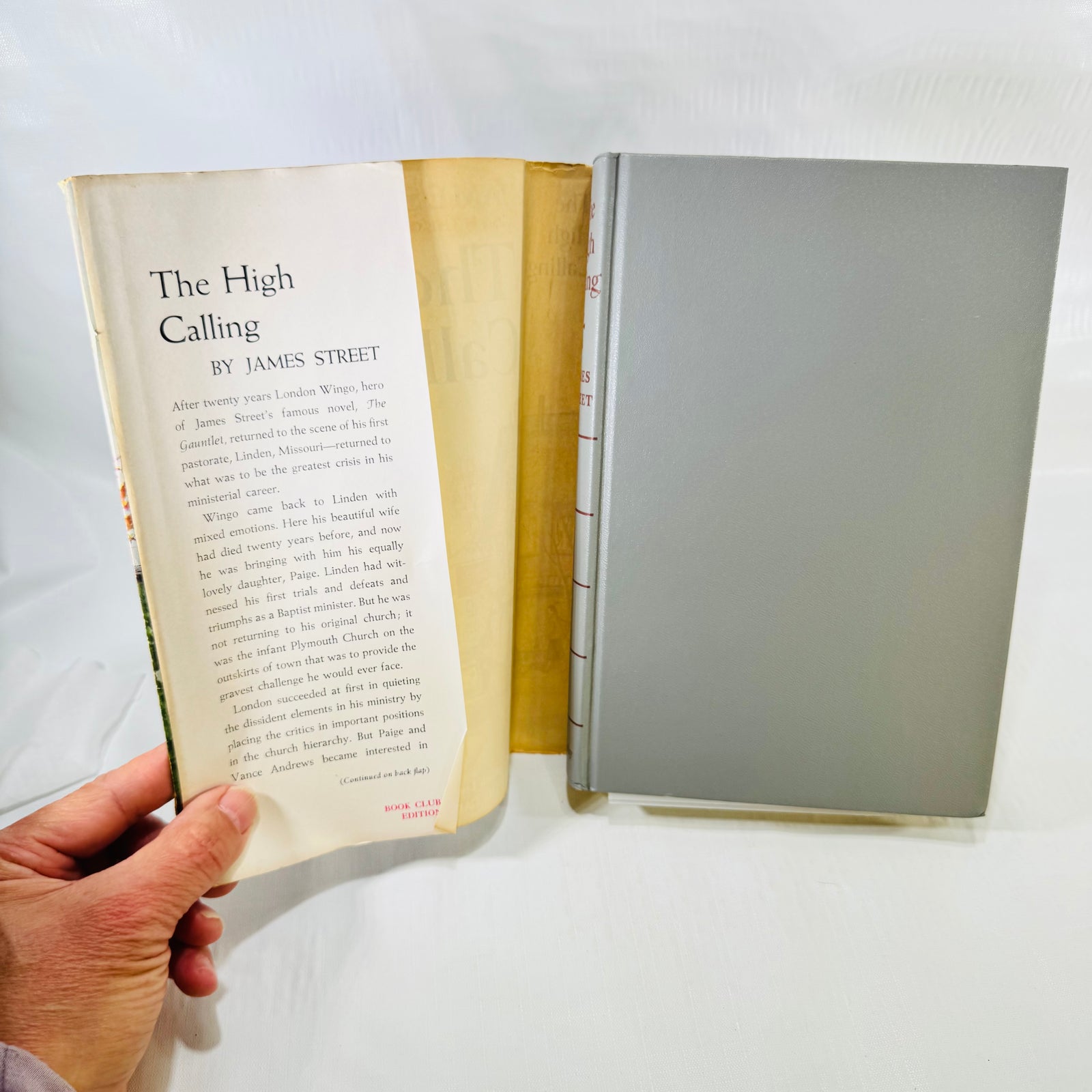 Book Club Edition flap and gray board