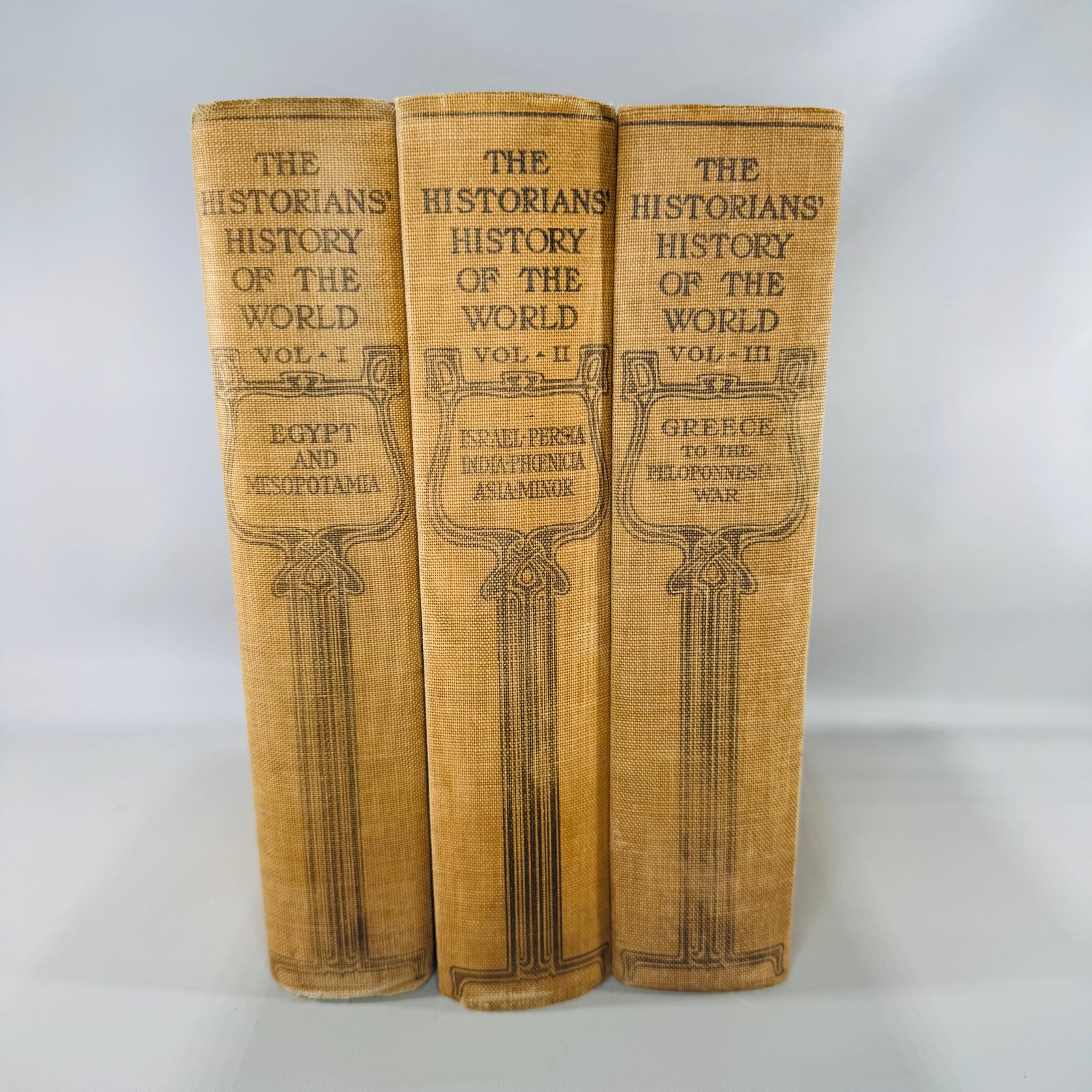The Historians’ History of the World (1904/1907) — 3-Volume Antique Cloth Hardcover Bundle w/ Maps & Illustrations