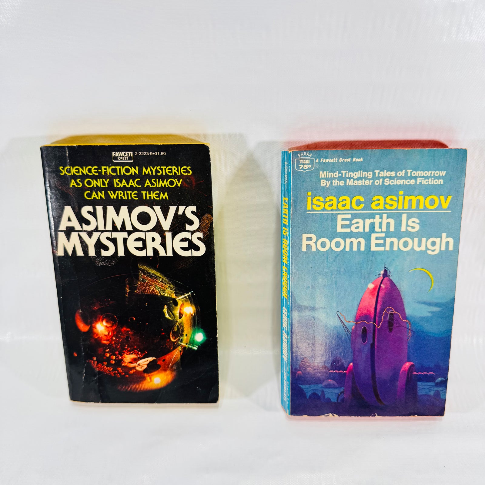 Asimov's Mysteries & Earth Is Room Enough by Isaac Asimov 2 Book Paperback Bundle