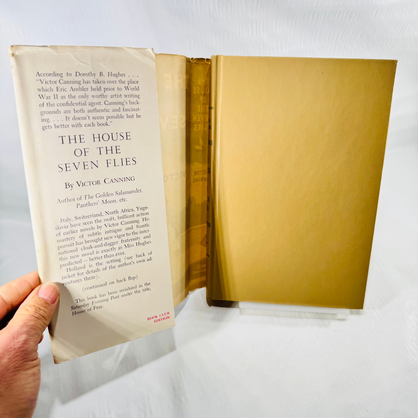 Front jacket flap with Book Club Edition and yellow board