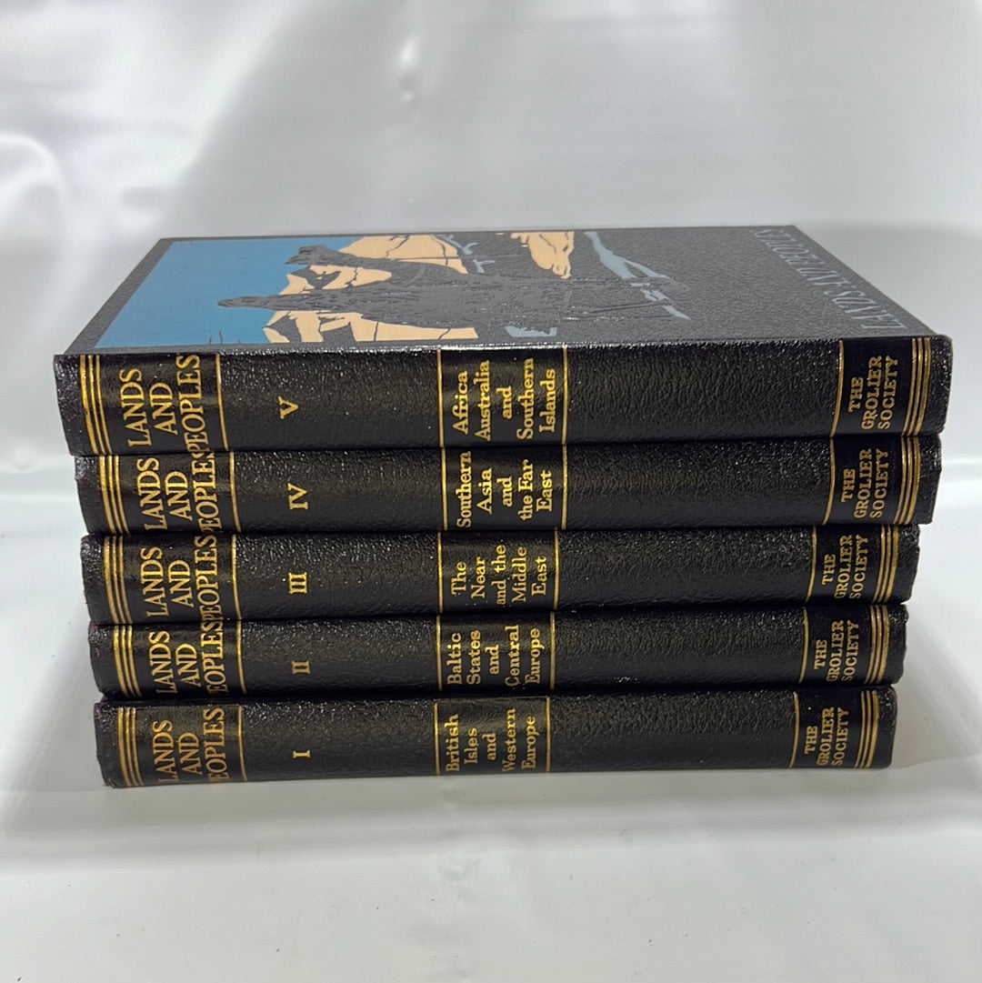 Lands and Peoples the World in Color Set of Five Helen Hynson Merrick (Editor)The Grolier Society 1951