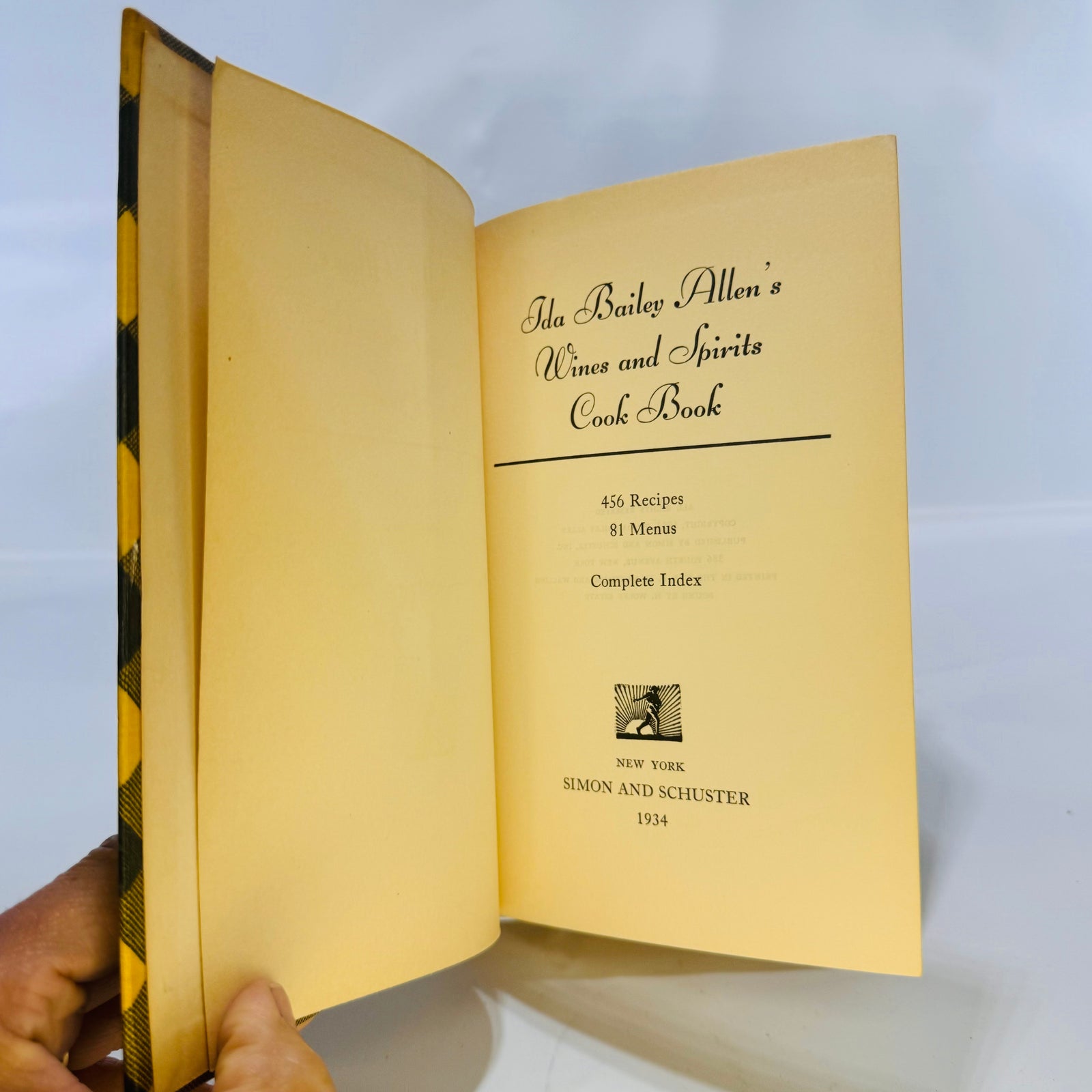 Ida Bailey Allen's Wines and Spirits Cook book 1934 Simon and Schuster, Inc