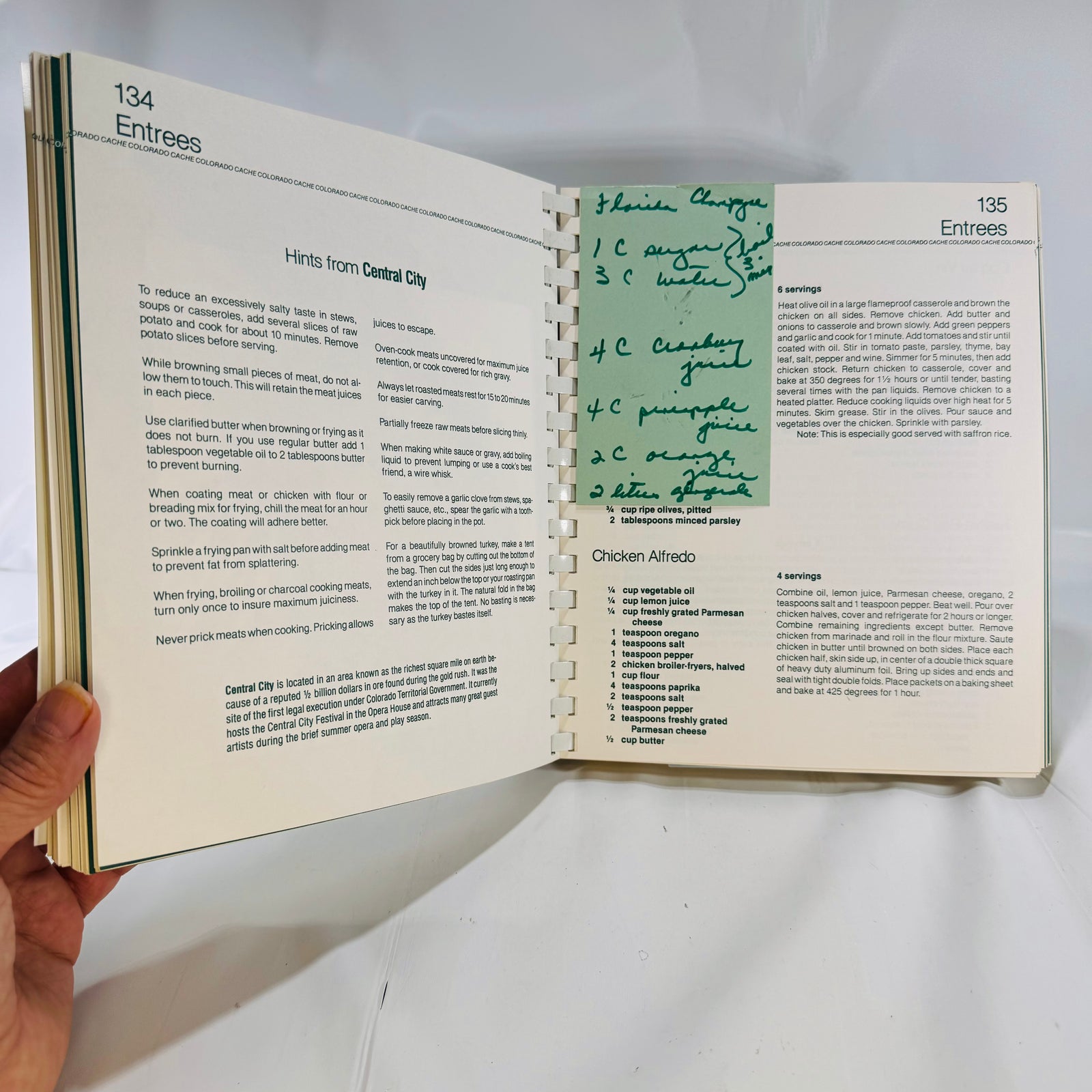 Colorado Cache Cookbook by the Junior League of Denver 1988 Plastic Comb Binding