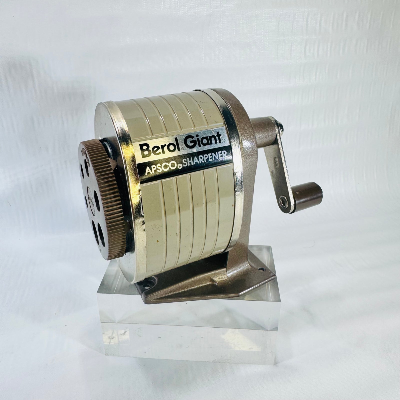 Berol Giant APSCO Pencil Sharpener Mid 1970s to Early 1980s 6 Hole Mount
