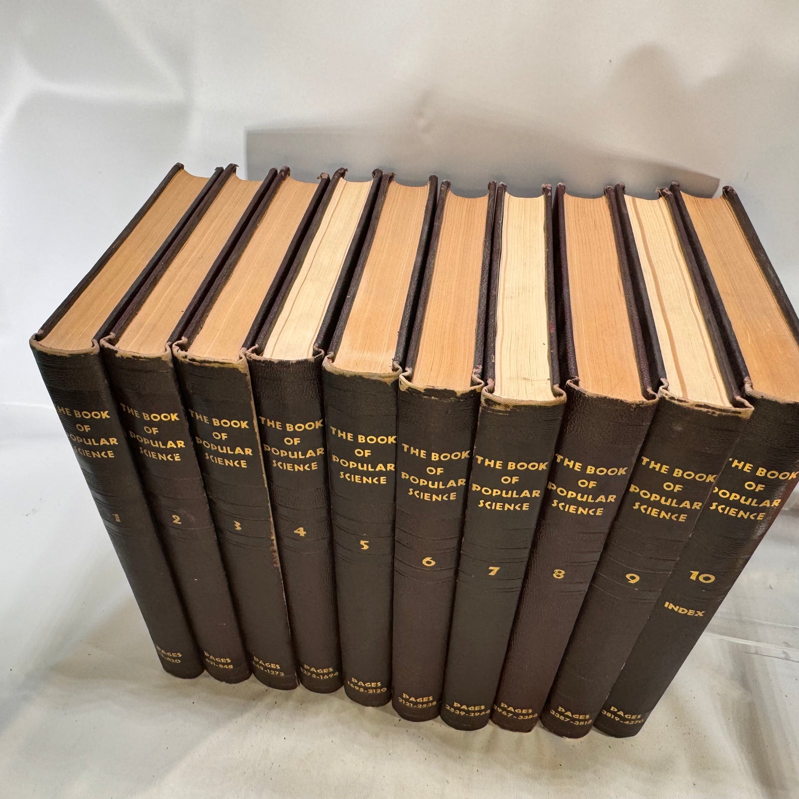 The Book of Popular Science Set by The Grolier Society Inc. 1954 Ten Volumes Hardcover