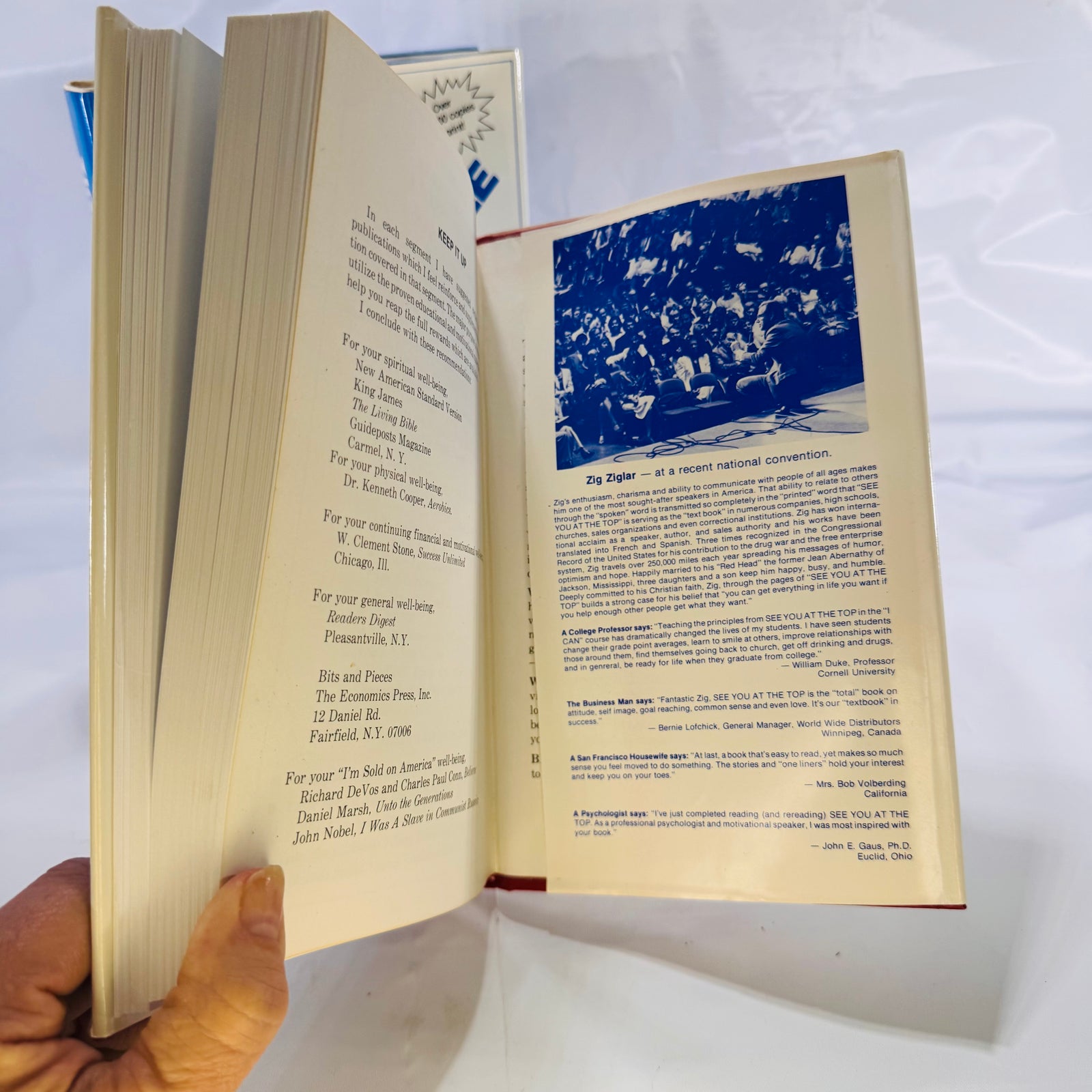 Two Vintage Zig Ziglar Hardcover Books: "See You At the Top" (1988) & "Secrets of Closing the Sale" (1984)