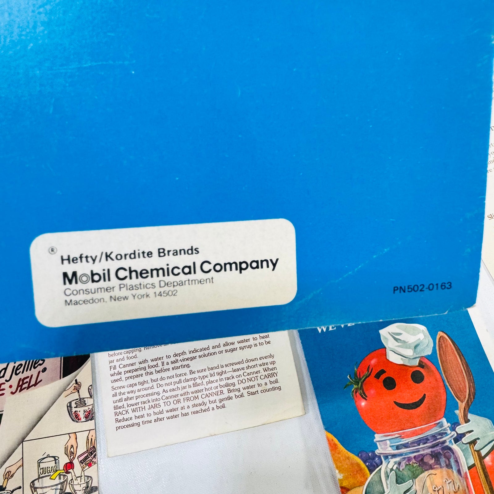 Mobil Chemical Hefty Kordite imprint