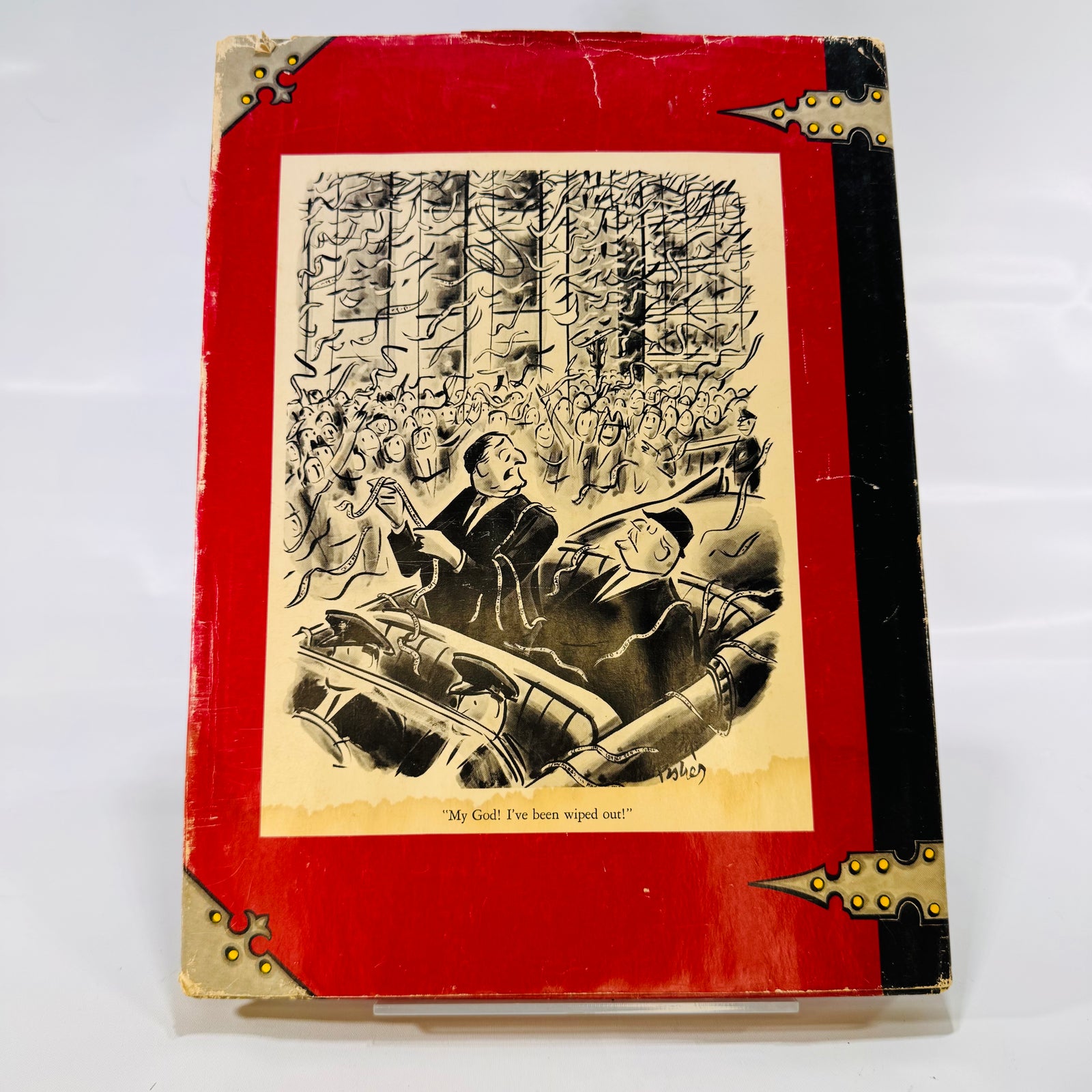 Ed Fisher's Domesday Book 1961 back cover, ticker tape parade cartoon