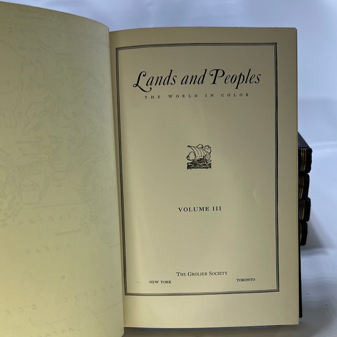 Lands and Peoples the World in Color Set of Five Helen Hynson Merrick (Editor)The Grolier Society 1951