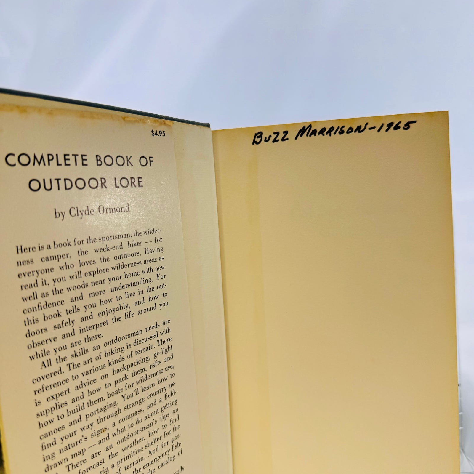 Complete Book of Outdoor Lore by Clyde Ormond 1964 Outdoor Life