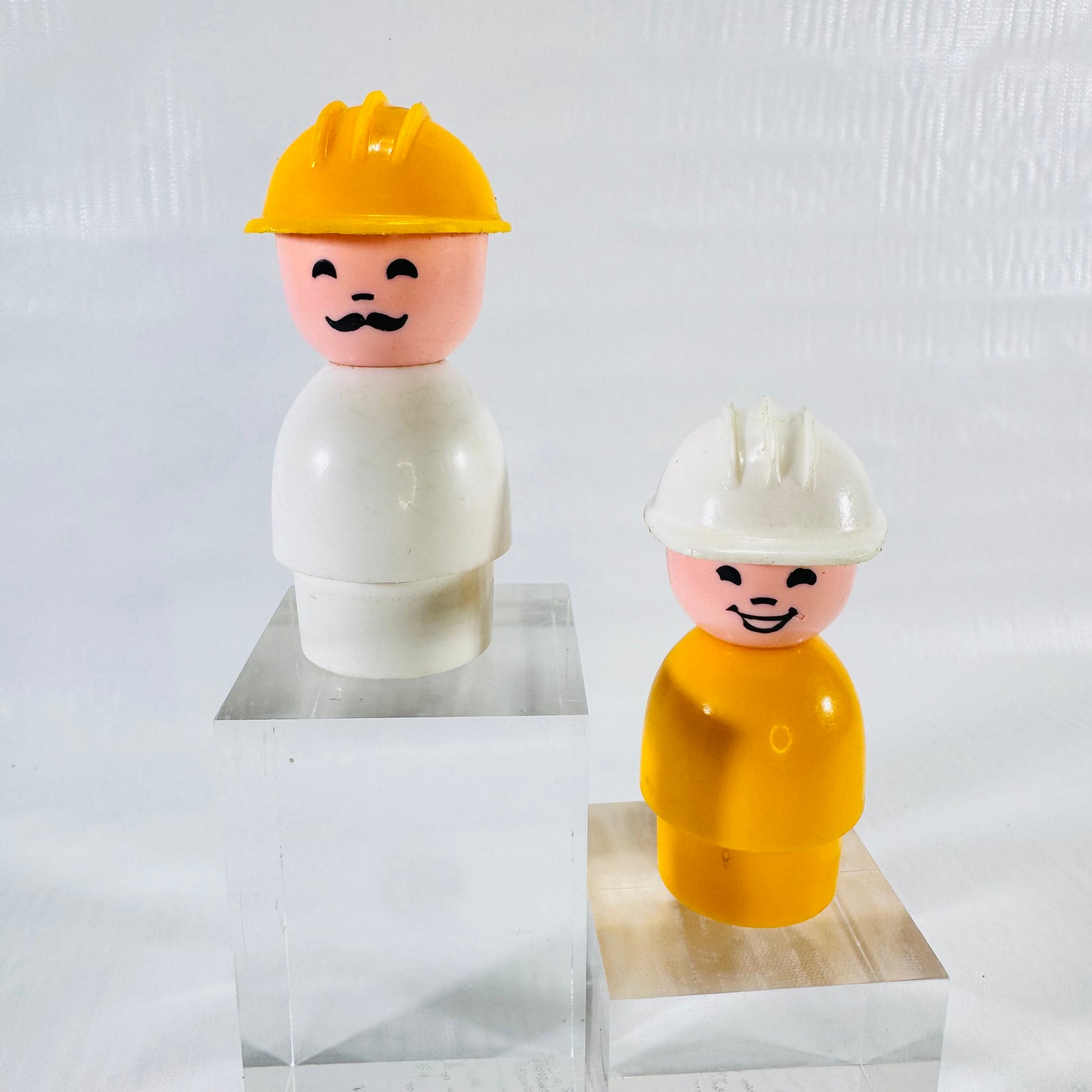 Fisher-Price Jumbo Little People Construction Workers Lot of 2 1970s to 1980s