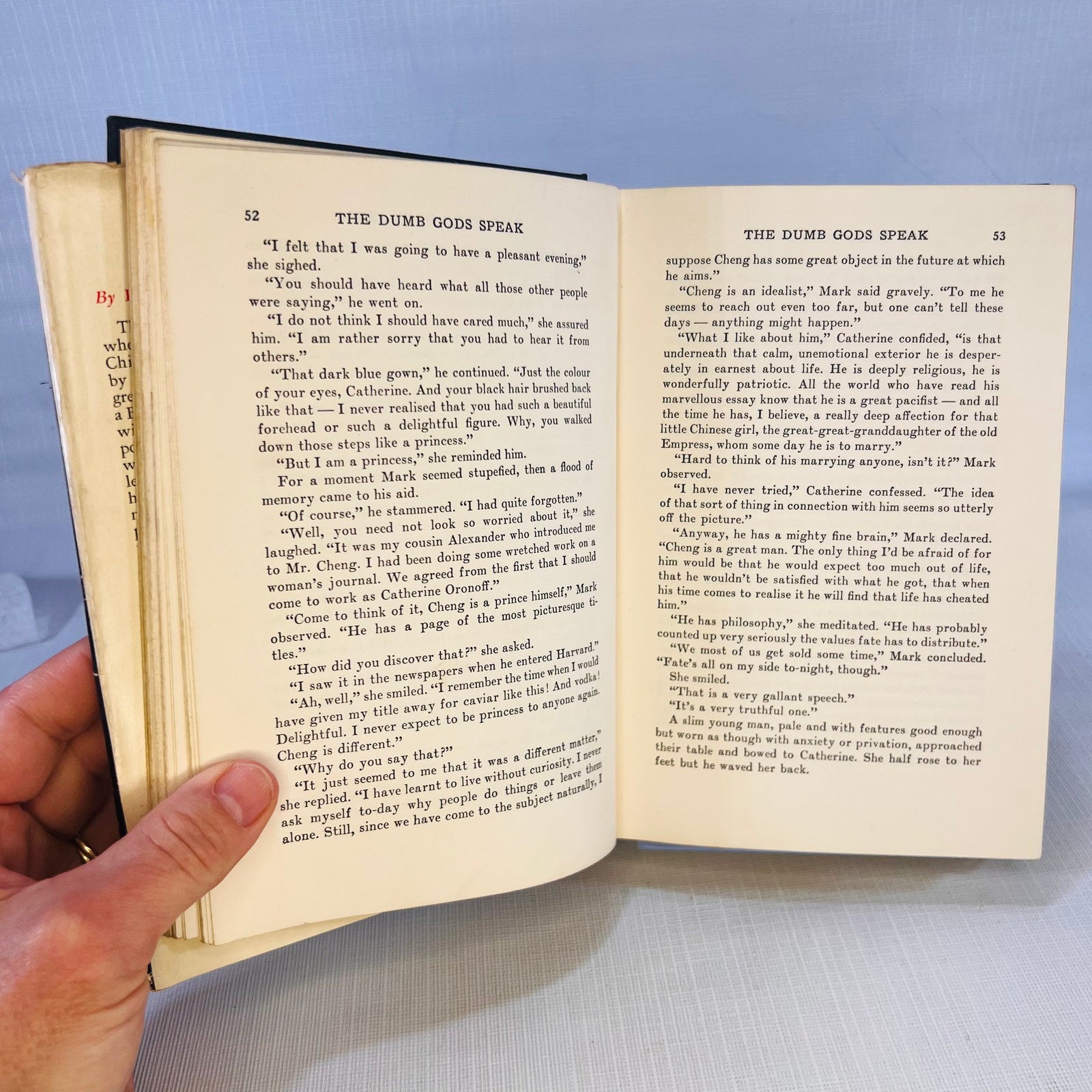The Dumb Gods Speak by E. Phillips Oppenheim 1937 Little Brown and Company