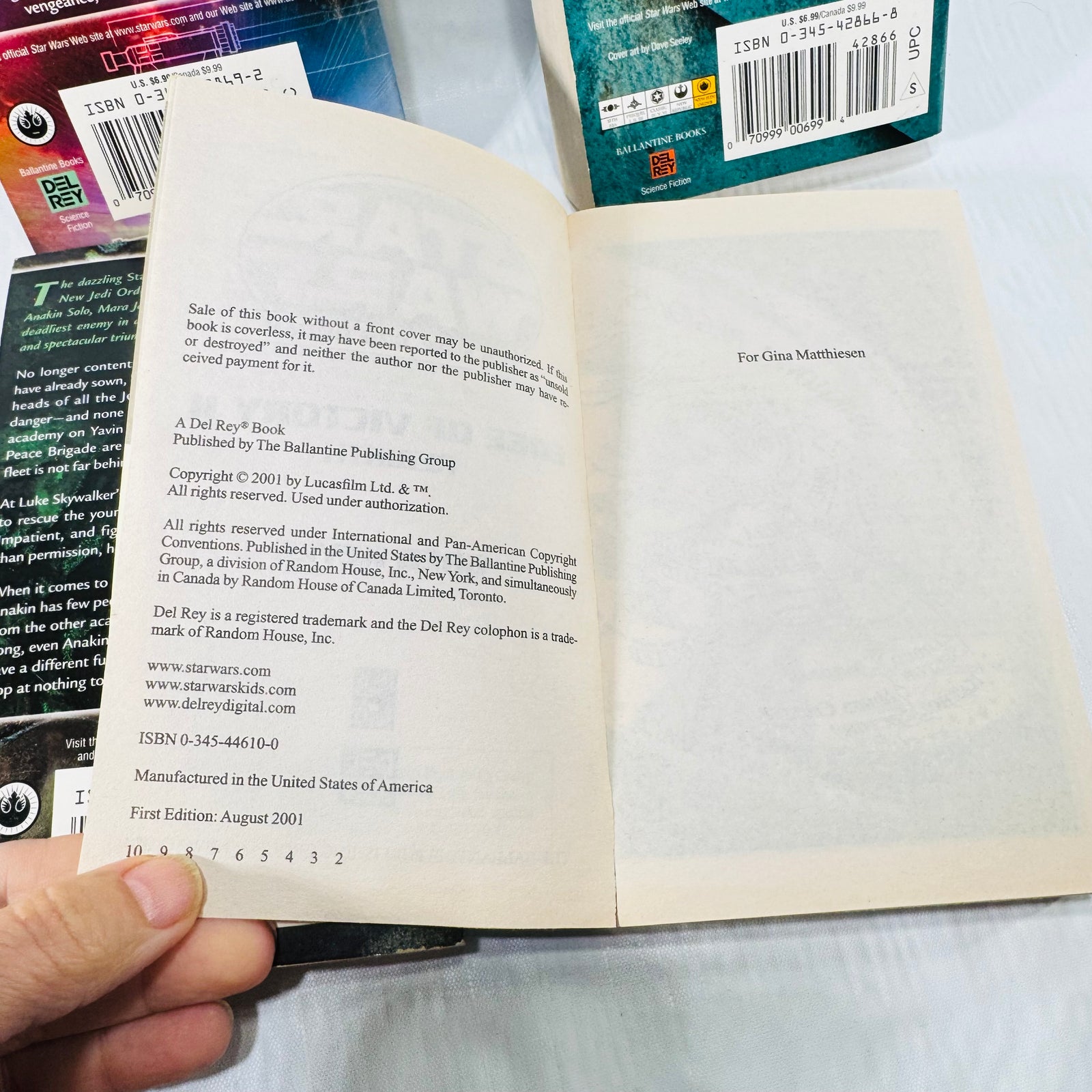 Rebirth copyright and second printing