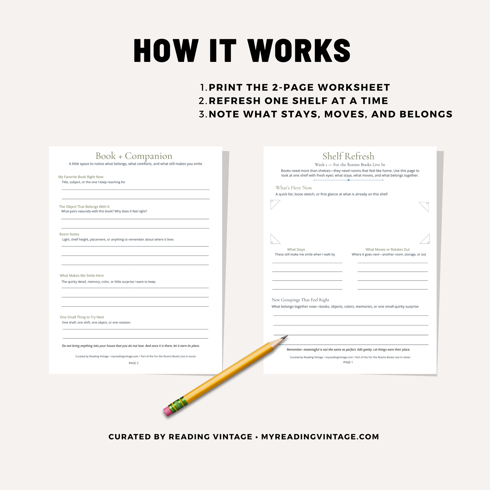 Shelf Refresh Worksheet | 2-Page Printable PDF
