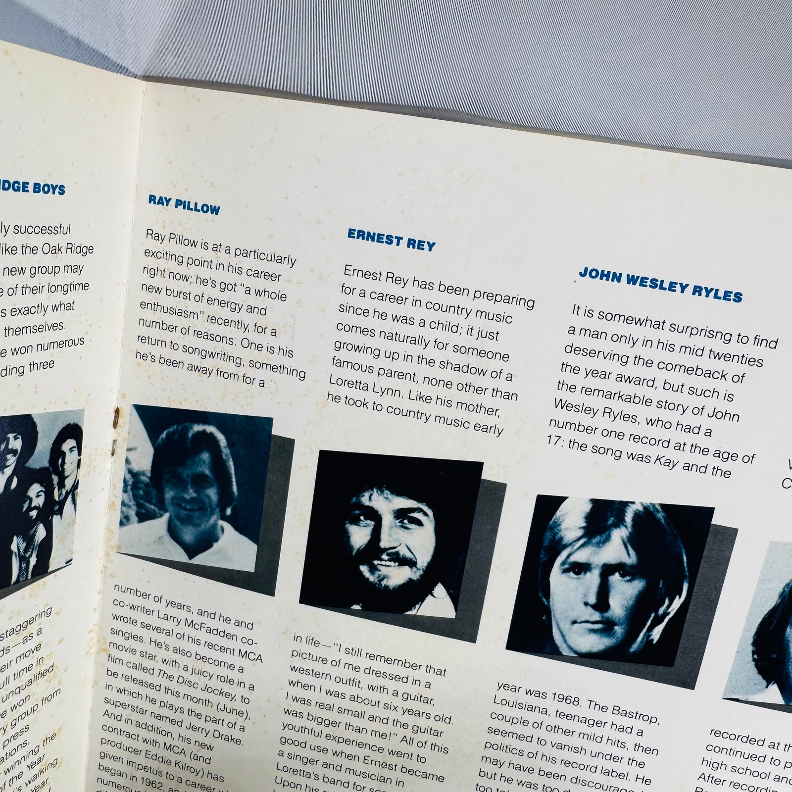 1979 Country Music Fan Fair Memorabilia Bundle MCA Records Fan Facts Booklet Nashville Souvenirs