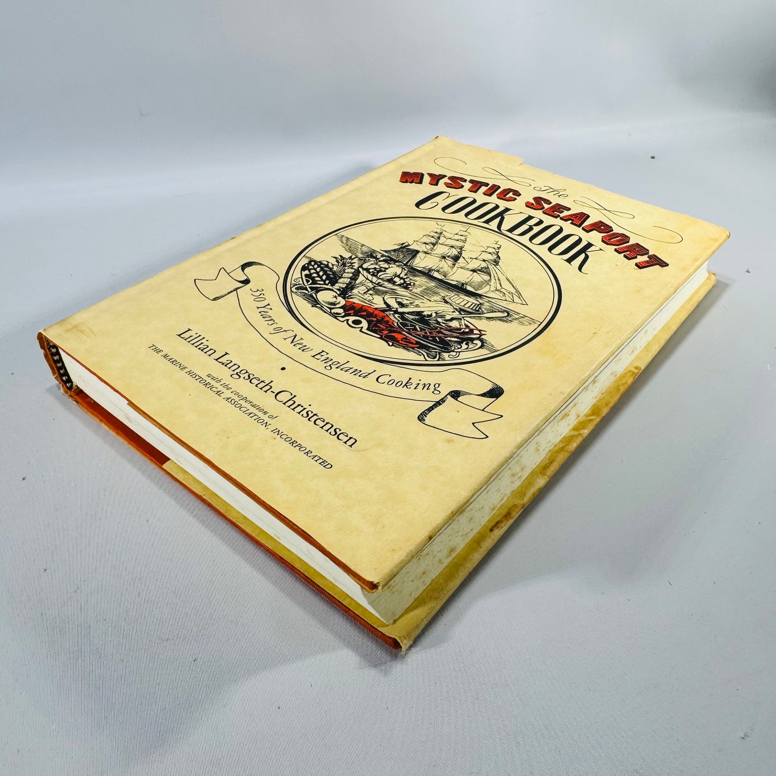 Vintage Mystic Seaport Cookbook Lillian Langseth-Christensen Hardcover 1970 New England Cooking
