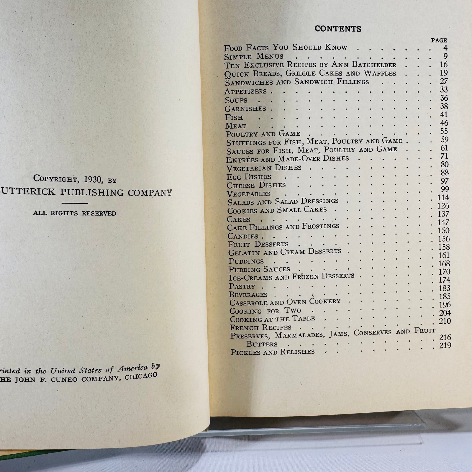 New Delineator Recipes by Ann Batchelder (1939) – Vintage Hardcover Cookbook