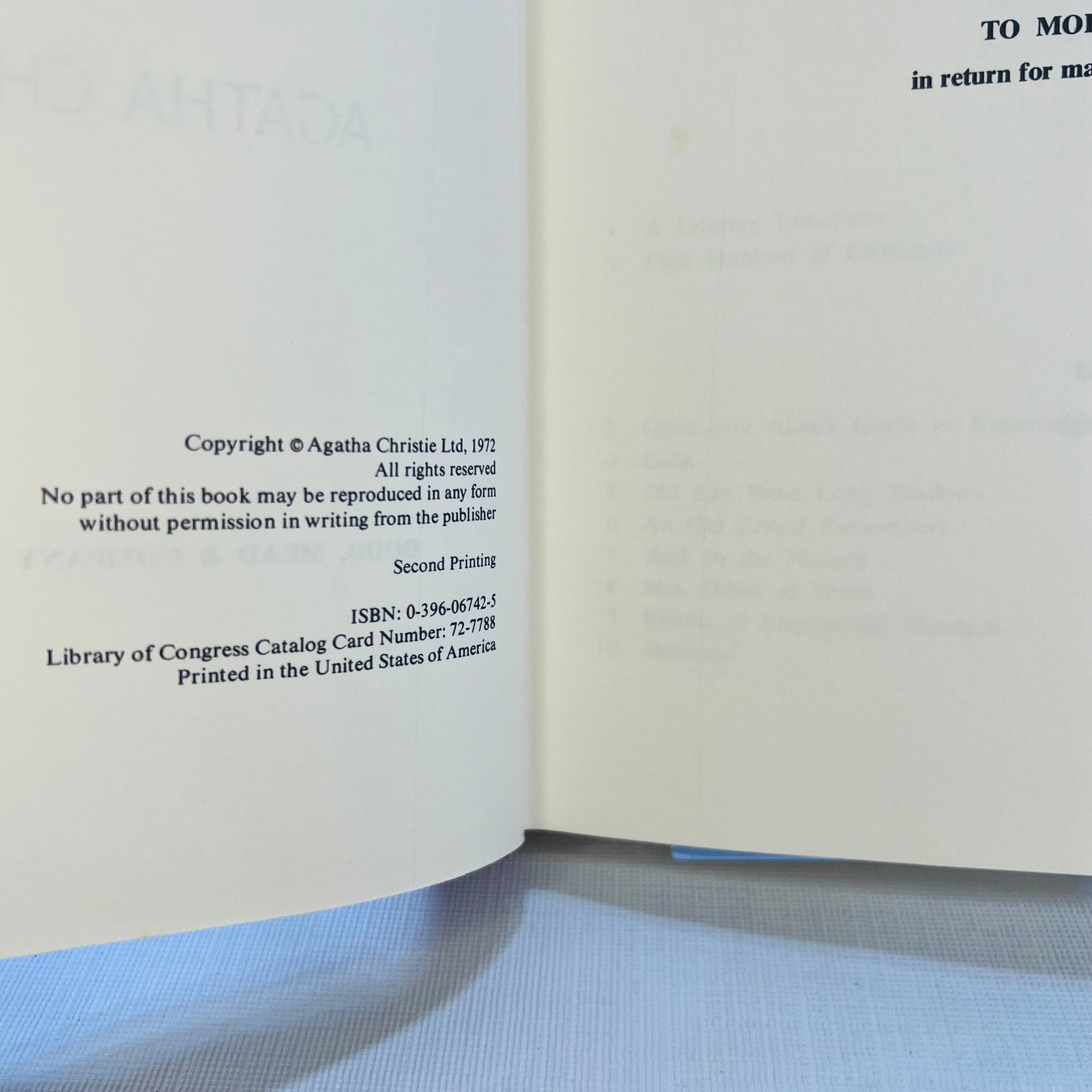 Agatha Christie Elephants Can Remember 1972 Dodd Mead & Company