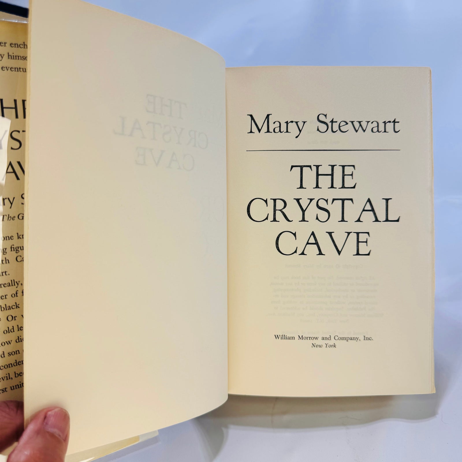 The Crystal Cave by Mary Stewart 1970 William Morrow and Company