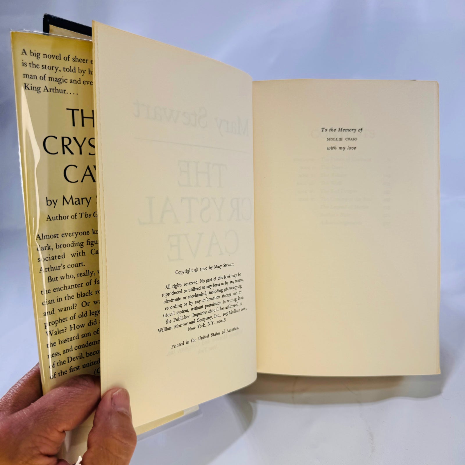 The Crystal Cave by Mary Stewart 1970 William Morrow and Company
