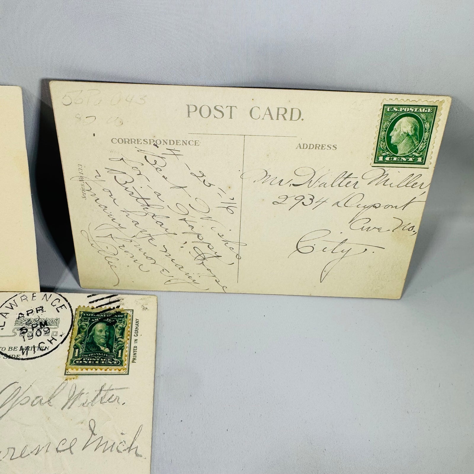 Vintage Postcard Bundle – 7 Cards – Birthday Greetings, Handwritten, Early 1900s Ephemera