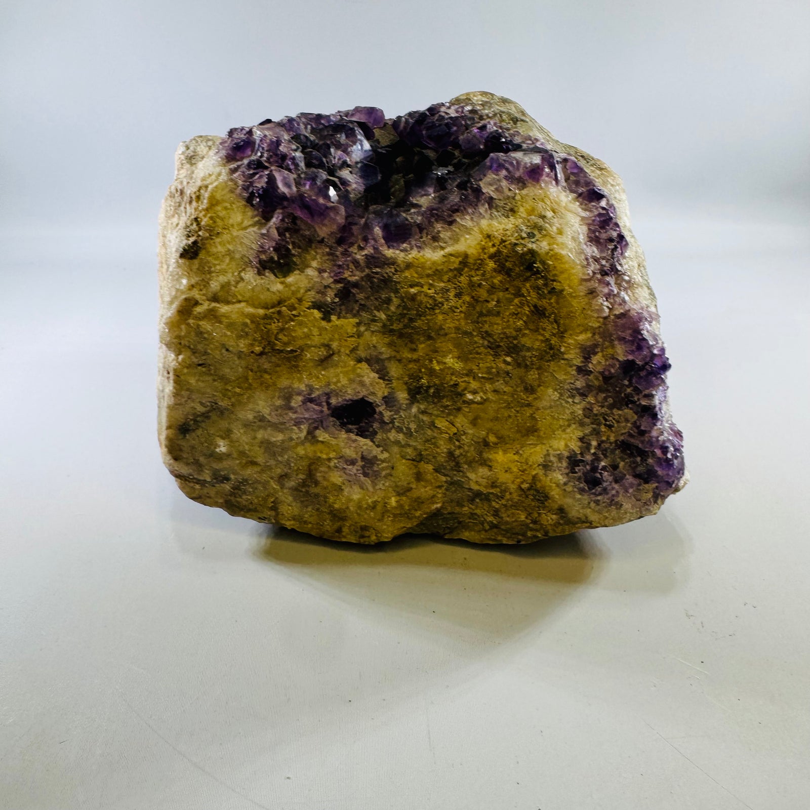 Natural Purple Fluorite Crystal Specimen on Matrix, Collector-Grade Display Piece