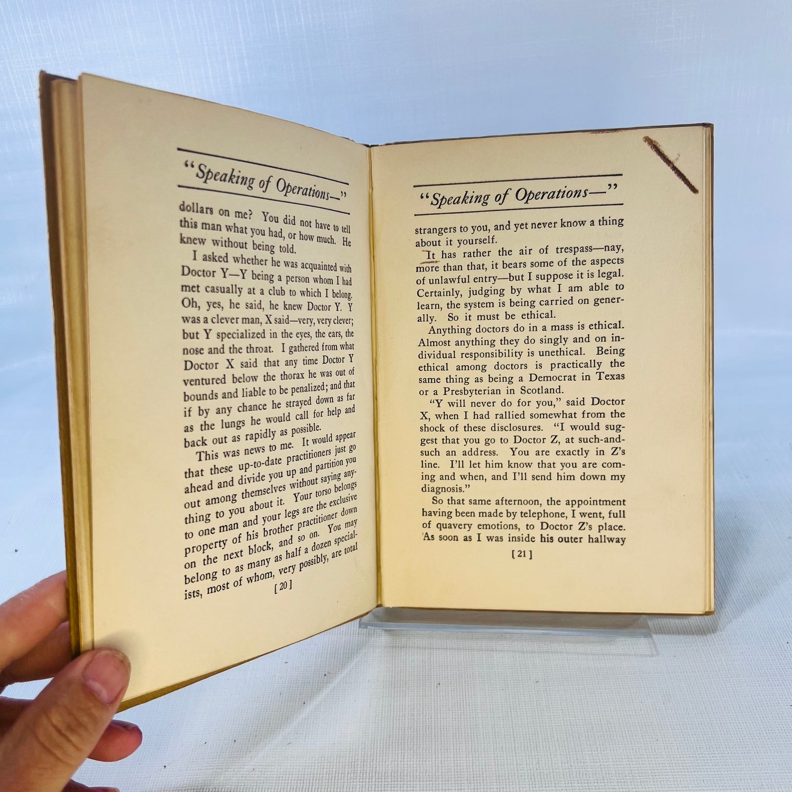 Speaking of Operations Irvin S. Cobb illustrations by Tony Sarg 1915 George H. Doran Company