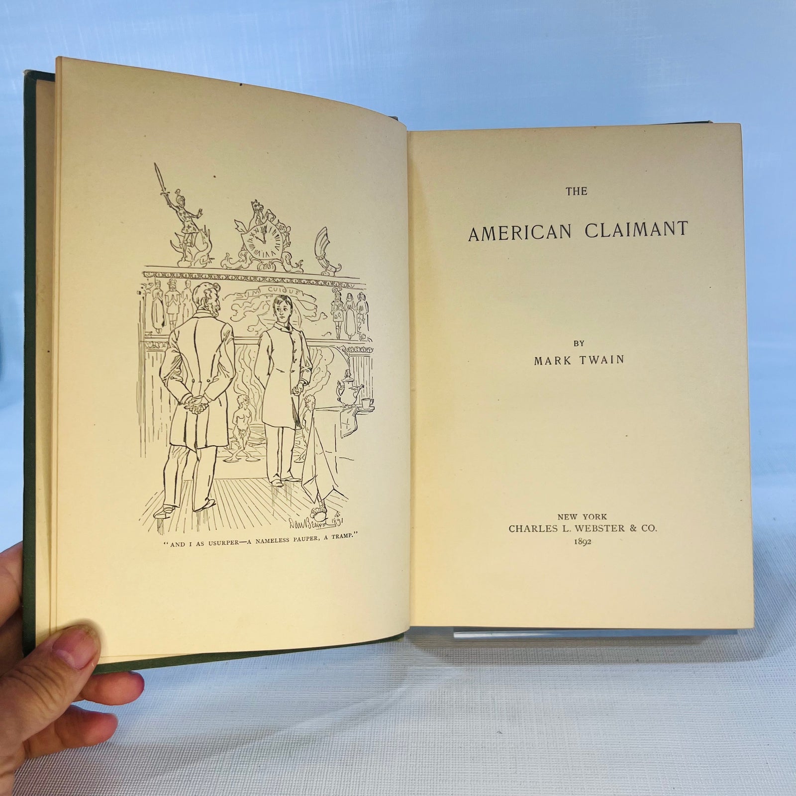 The American Claimant by Mark Twain 1892 published Charles L. Webster & Co