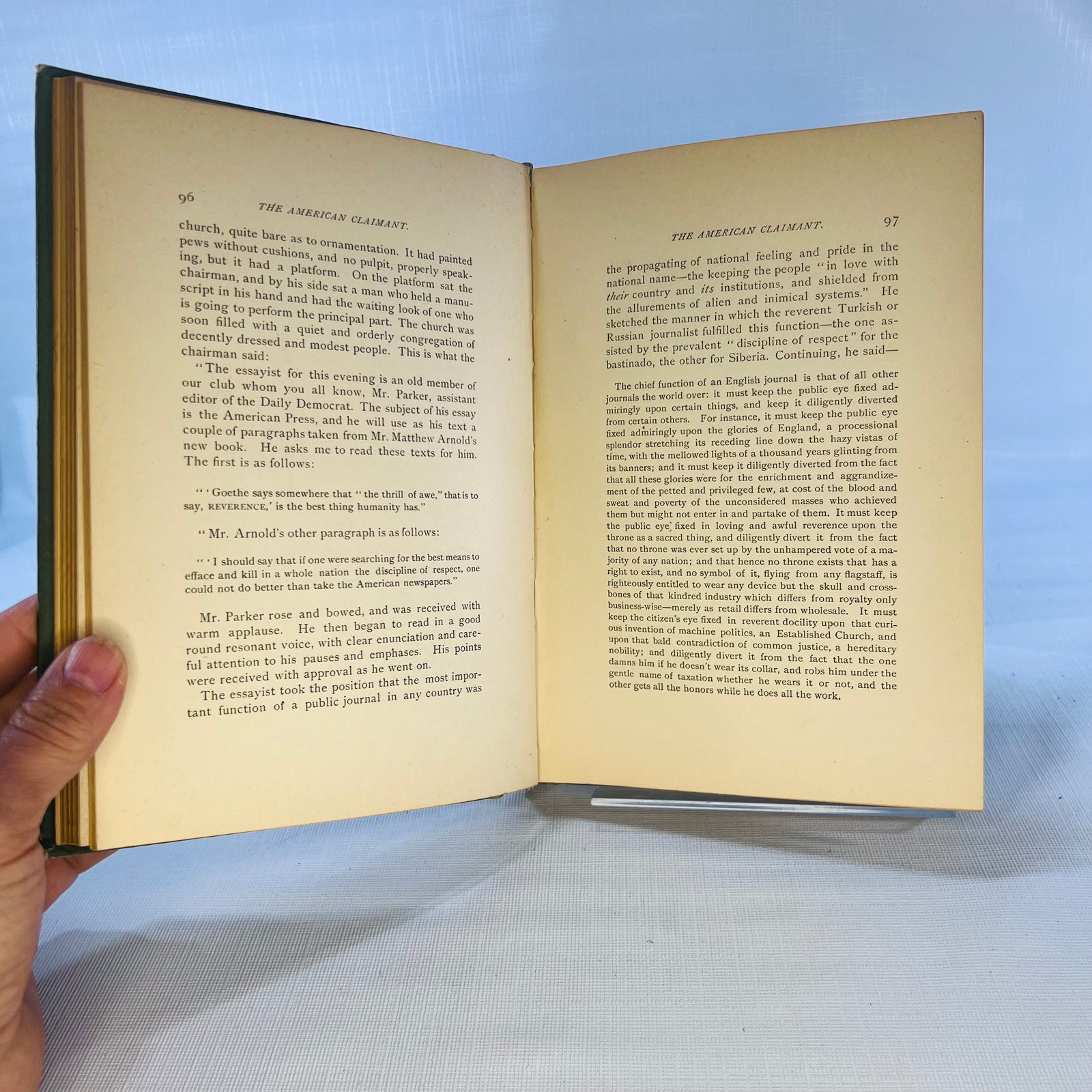 The American Claimant by Mark Twain 1892 published Charles L. Webster & Co