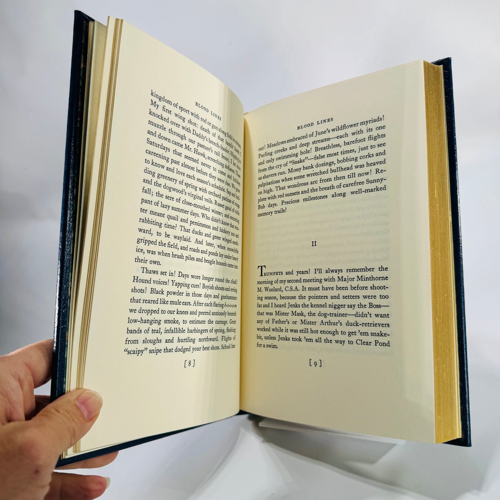 Blood Lines (1989 Limited Edition) — Nash Buckingham | Leather-Bound, Gilt Edges, Hunting & Fishing Sporting Essays