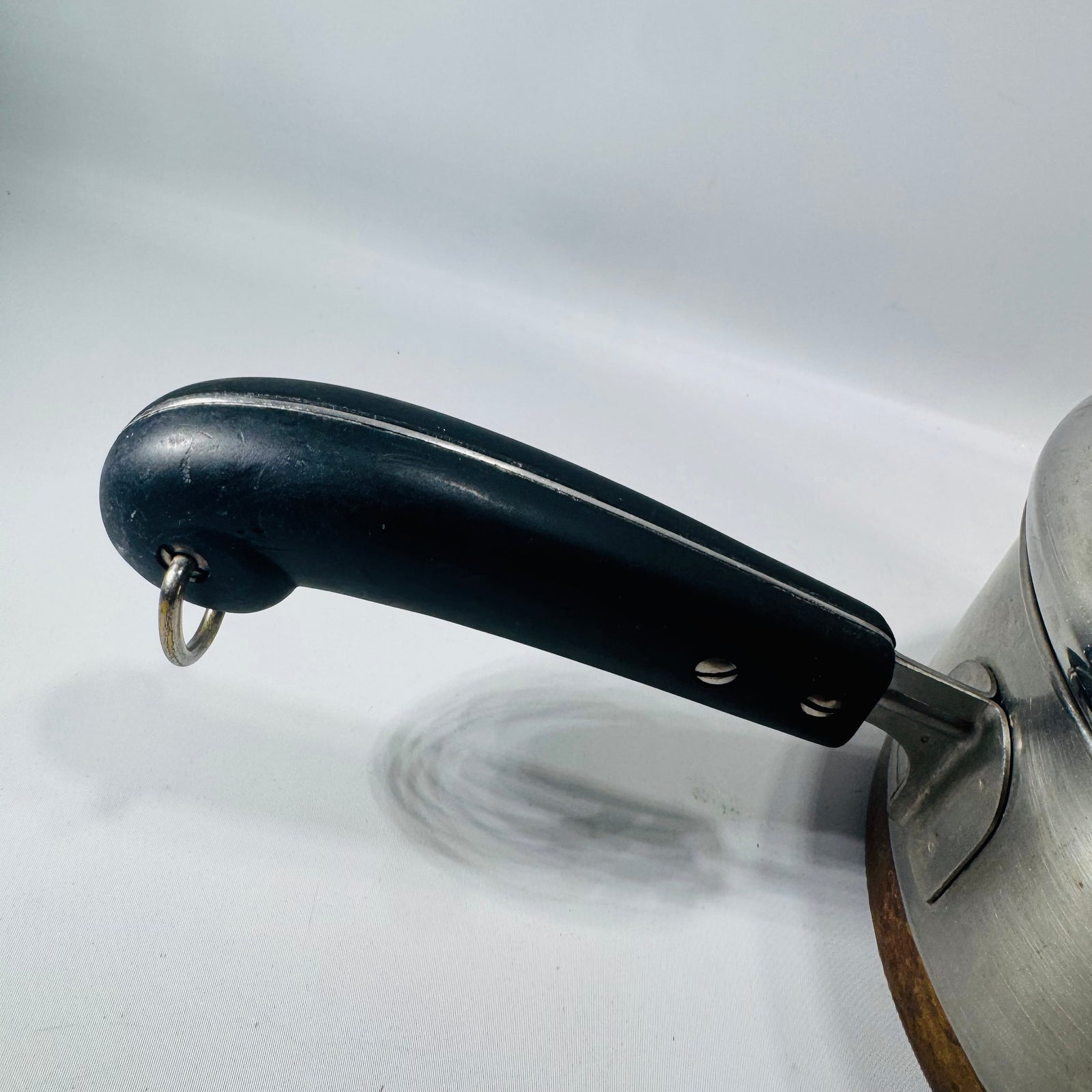 Vintage Revere Ware 3-Quart Saucepan — Aluminum, Black Handle, 1960s