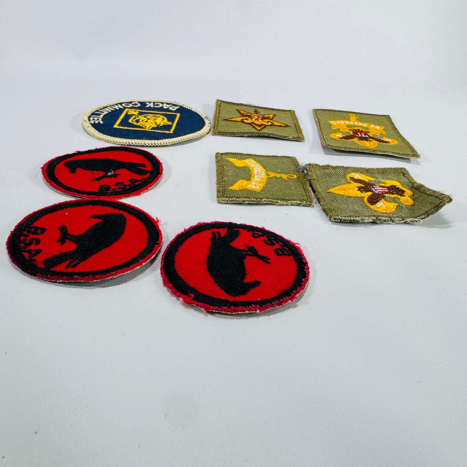 Vintage Boy Scout Patch Lot – BSA Pack Committee & Uniform Patches
