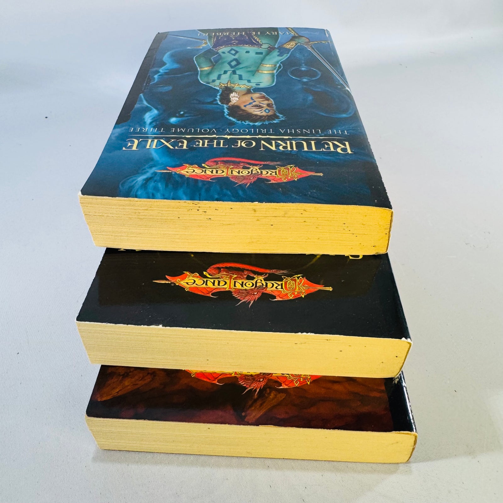 Dragonlance Linsha Trilogy Bundle Mary H Herbert Paperback Set City of the Lost Flight Fallen Return Exile