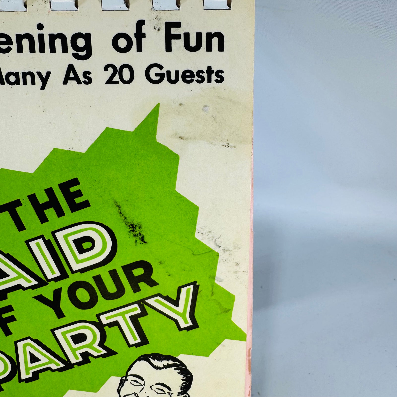Vintage Party Game Book To the Aid of Your Party 1957 Leister Game Co Spiral Booklet