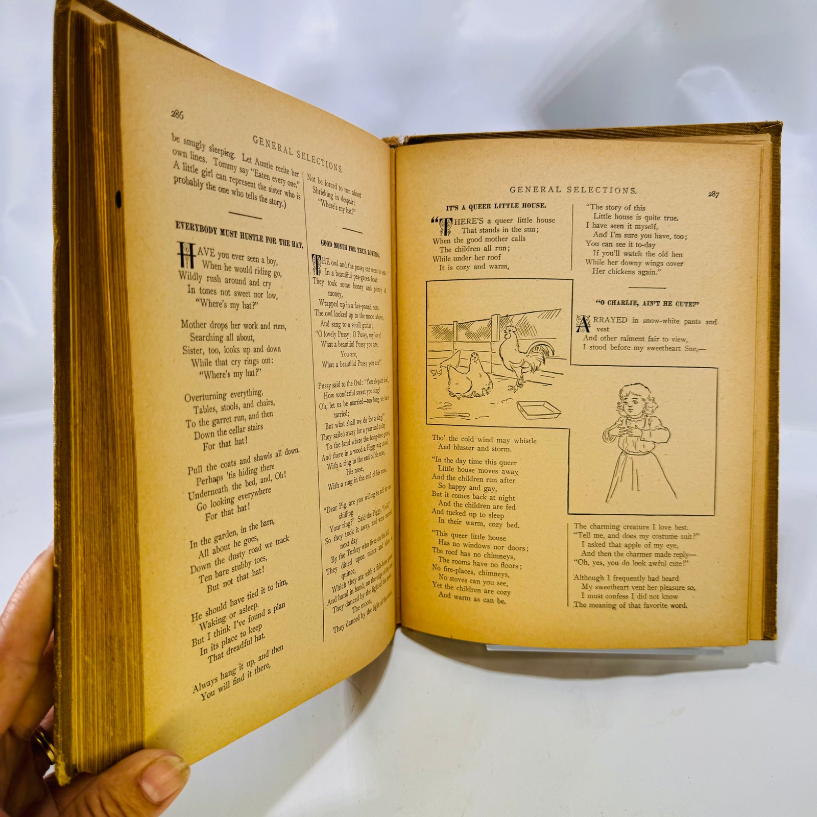 General Selections pages with drawings, The New Idea Speaker for Children
