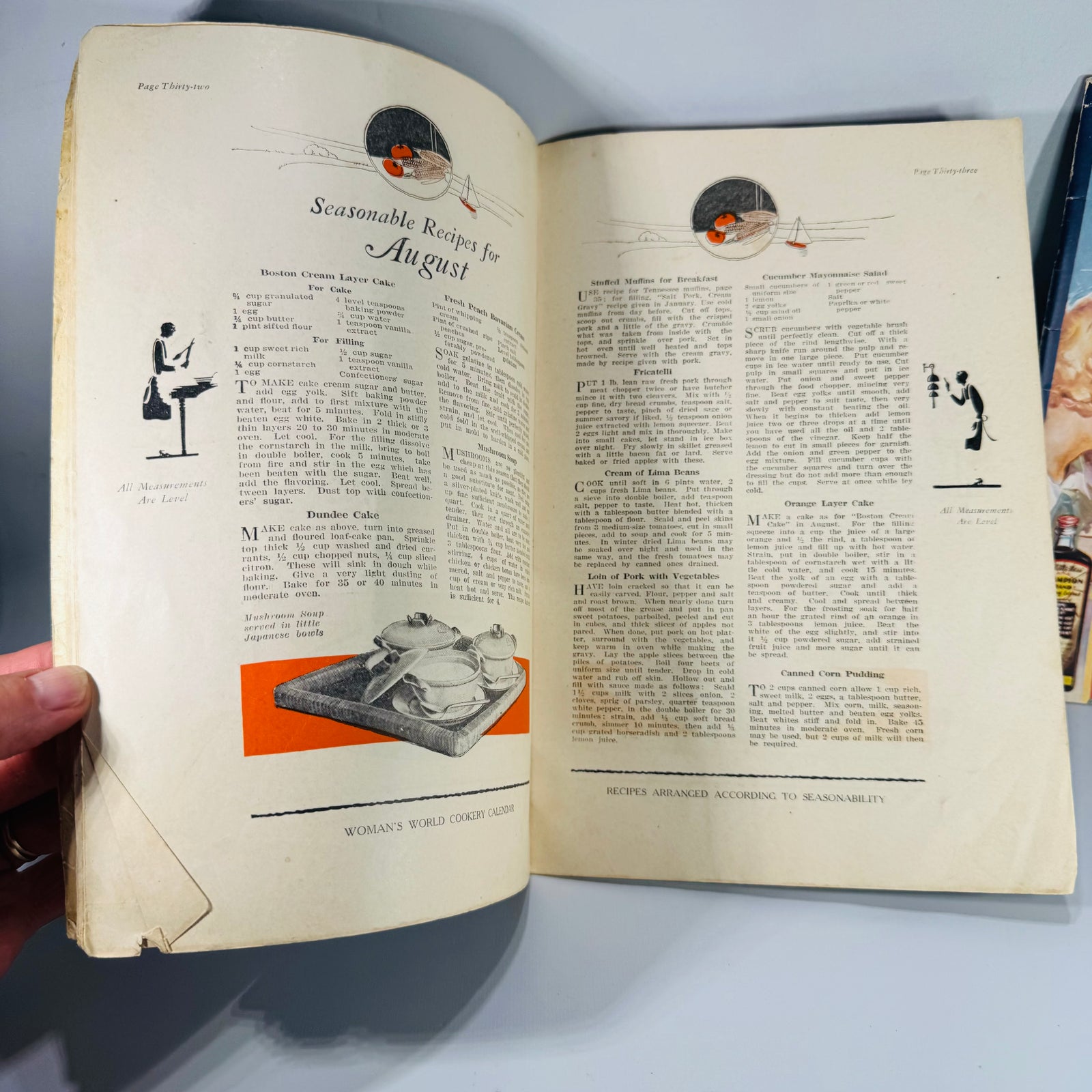 Vintage Cookbooks, Culinary History — The Cookery Calendar (1927) + H.W. McNess Cook Book (1935) — Woman’s World Magazine Co. | Illustrated Recipes, Culinary History