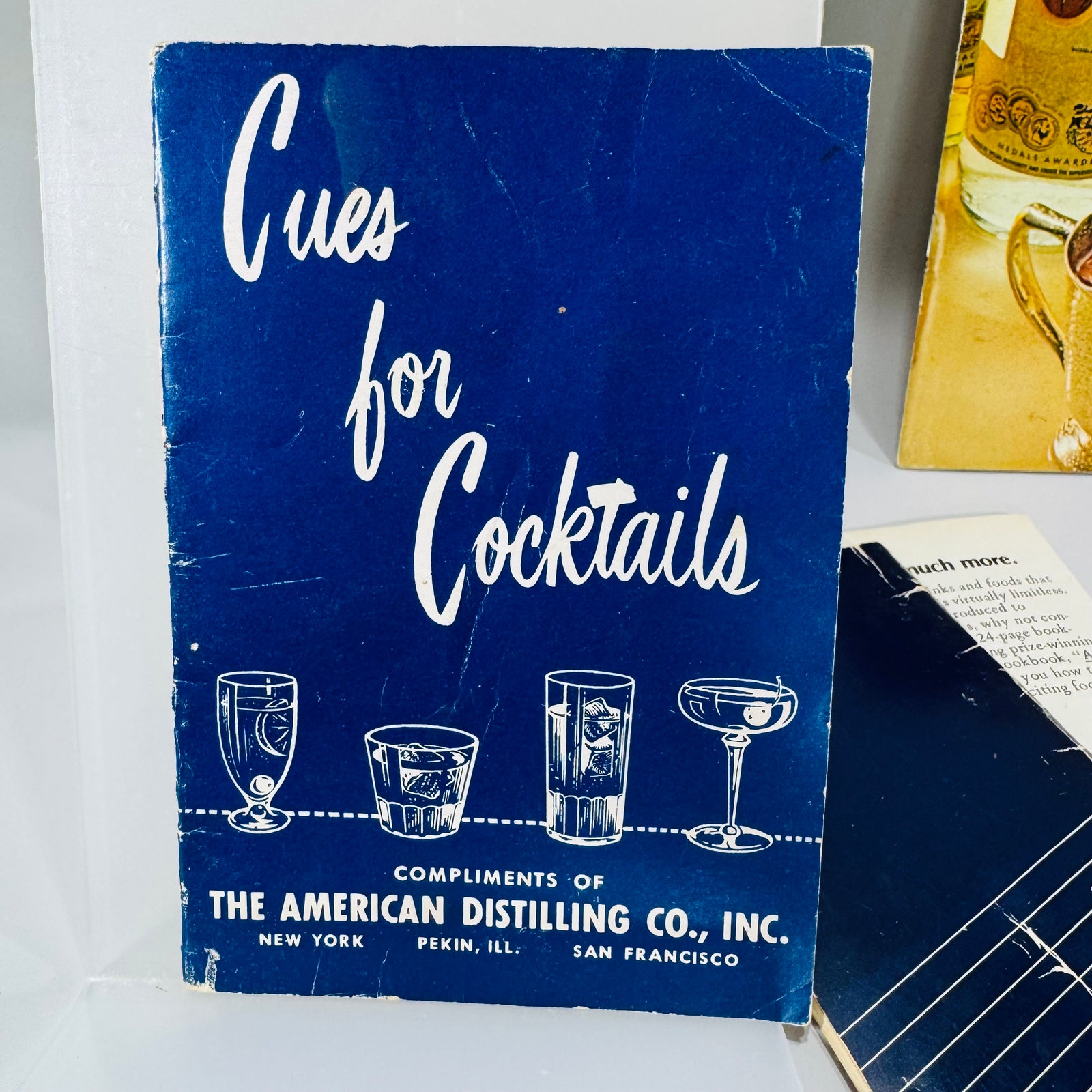 Vintage Cocktail Booklet Bundle+ Rathskeller Bar Song Book (Bacardi • Schenley • American Distilling • Hiram Walker • Galliano | 1950s Ephemera)