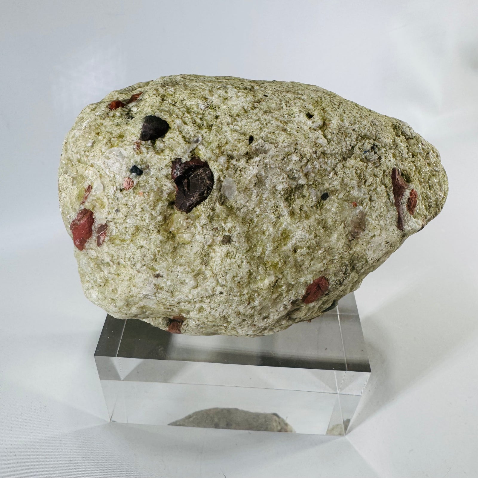 Michigan Puddingstone Rock Specimen Red Jasper Quartzite Great Lakes Display Stone
