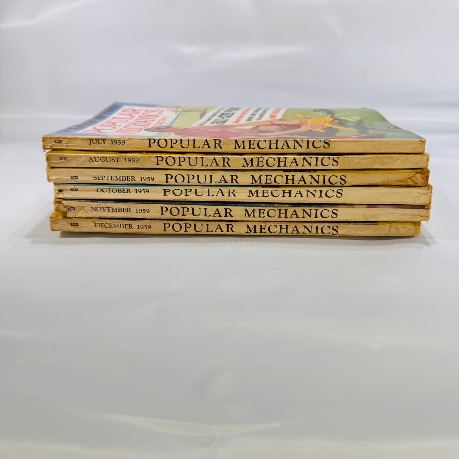 Popular Mechanics Magazine Run – July to December 1959 (6 Consecutive Issues)