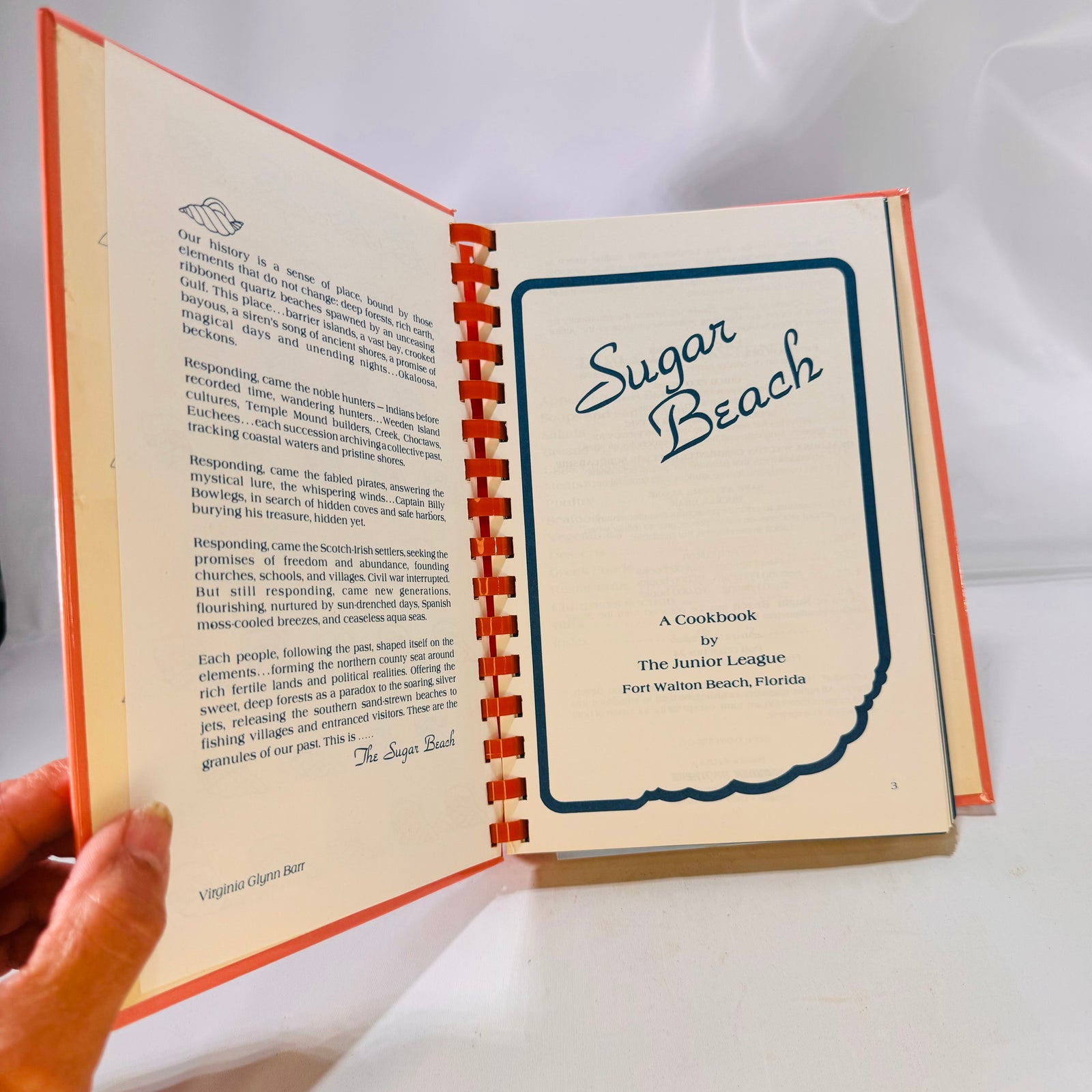 Sugar Beach by The Junior League of Fort Walton Beach Florida 1984 First Edition Wimmer Book Dist