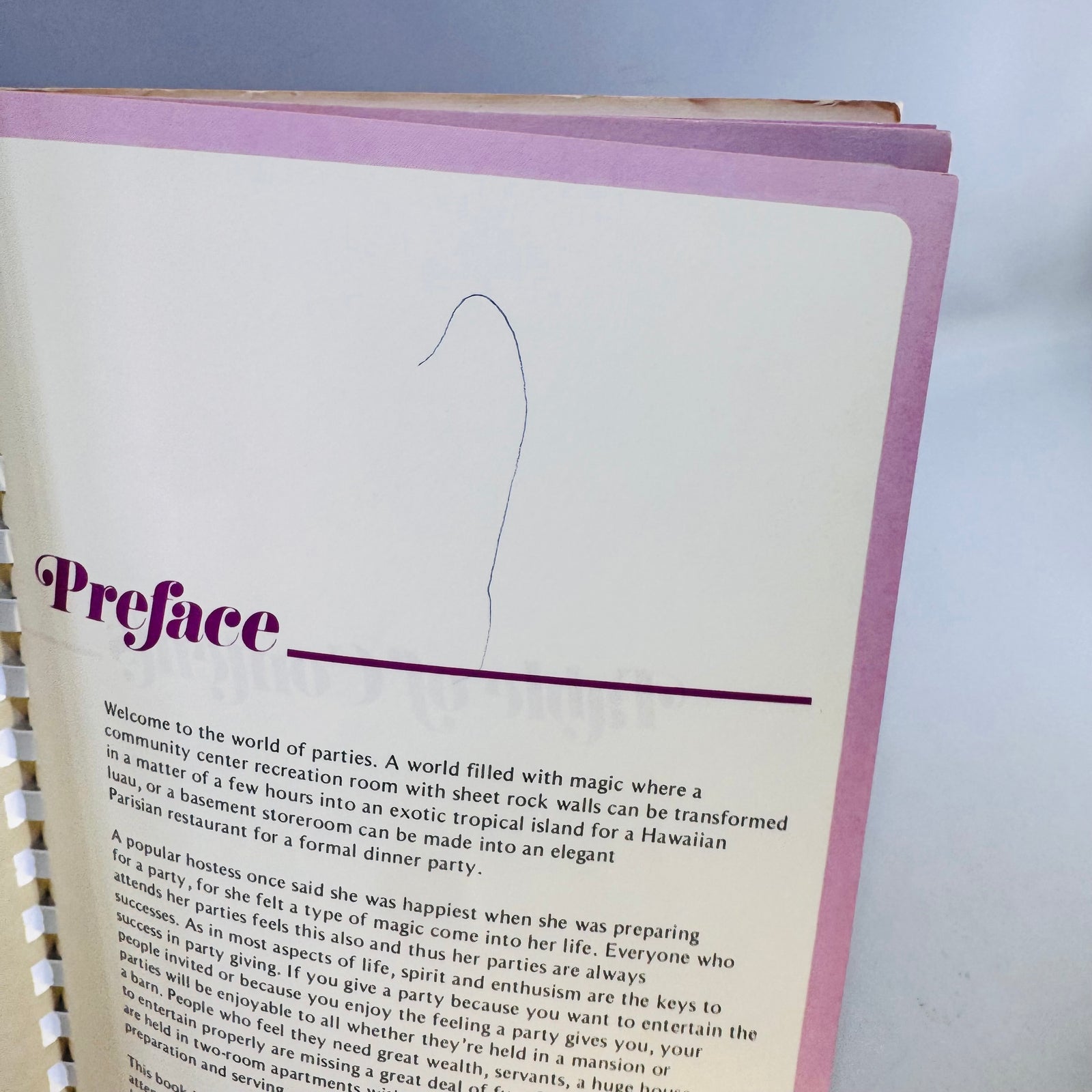 1973 Beta Sigma Phi International Party Book Vintage Spiral Party Planning and Entertaining Guide