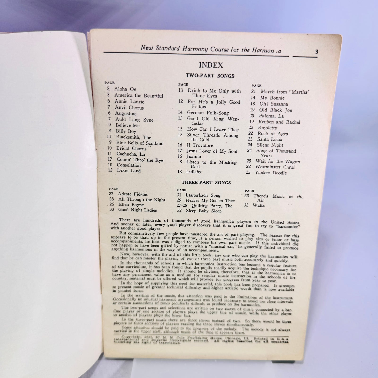 1927 Harmonica Instruction Book Bundle New Standard Course and Harmony Two and Three Part Music
