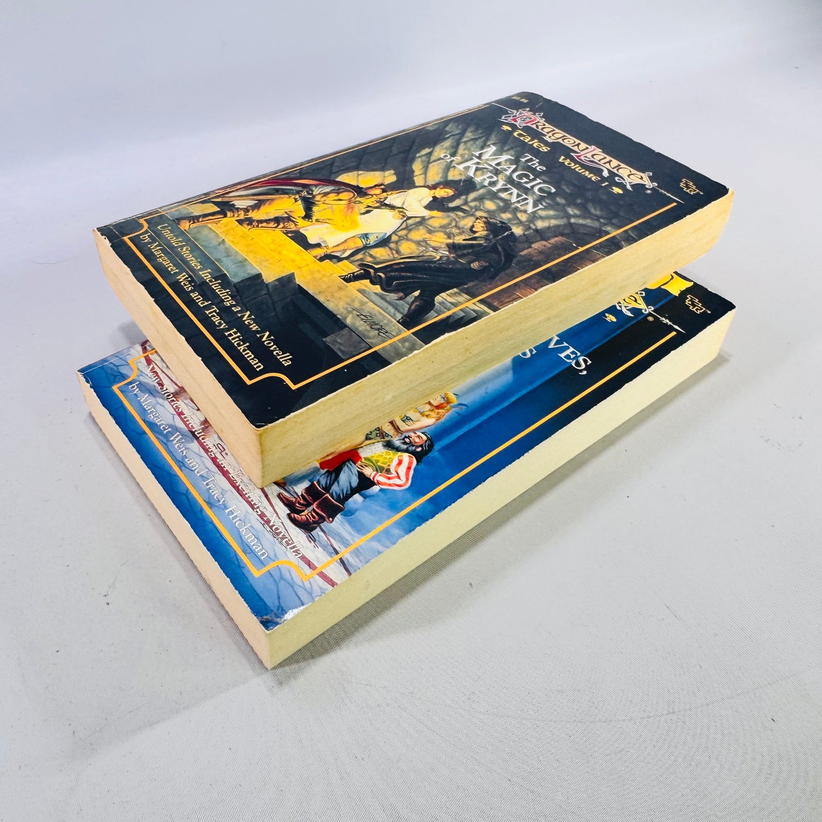 1987 Dragonlance Tales Volumes 1 and 2 First Printing TSR Fantasy Paperback Book Bundle