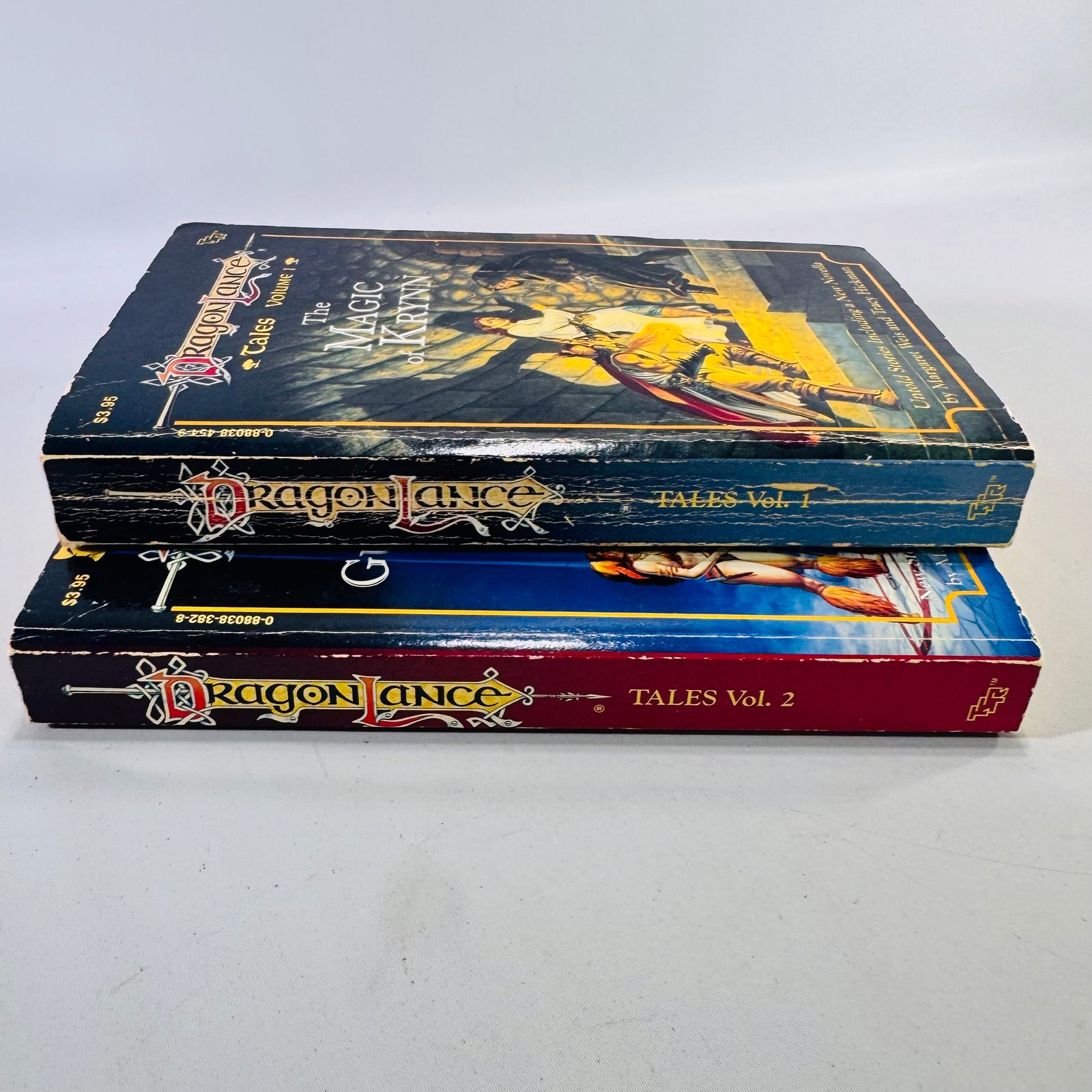 1987 Dragonlance Tales Volumes 1 and 2 First Printing TSR Fantasy Paperback Book Bundle